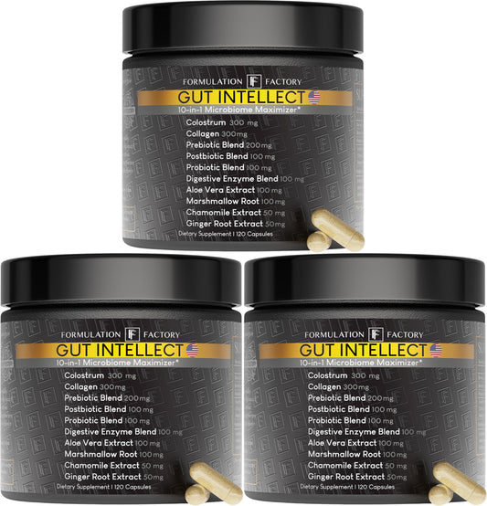 Formulation Factory Gut Intellect 10-in-1 Microbiome Supplement Capsule 360 Capsules