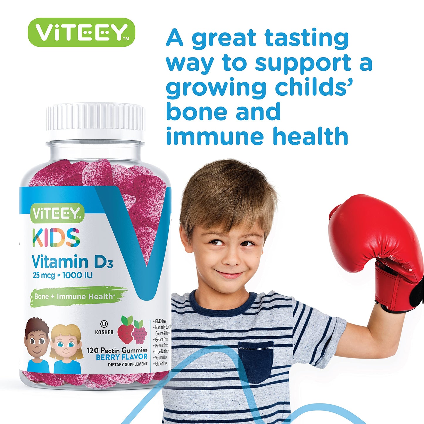 Viteey Vitamin D3 Kids Gummies 120 Count