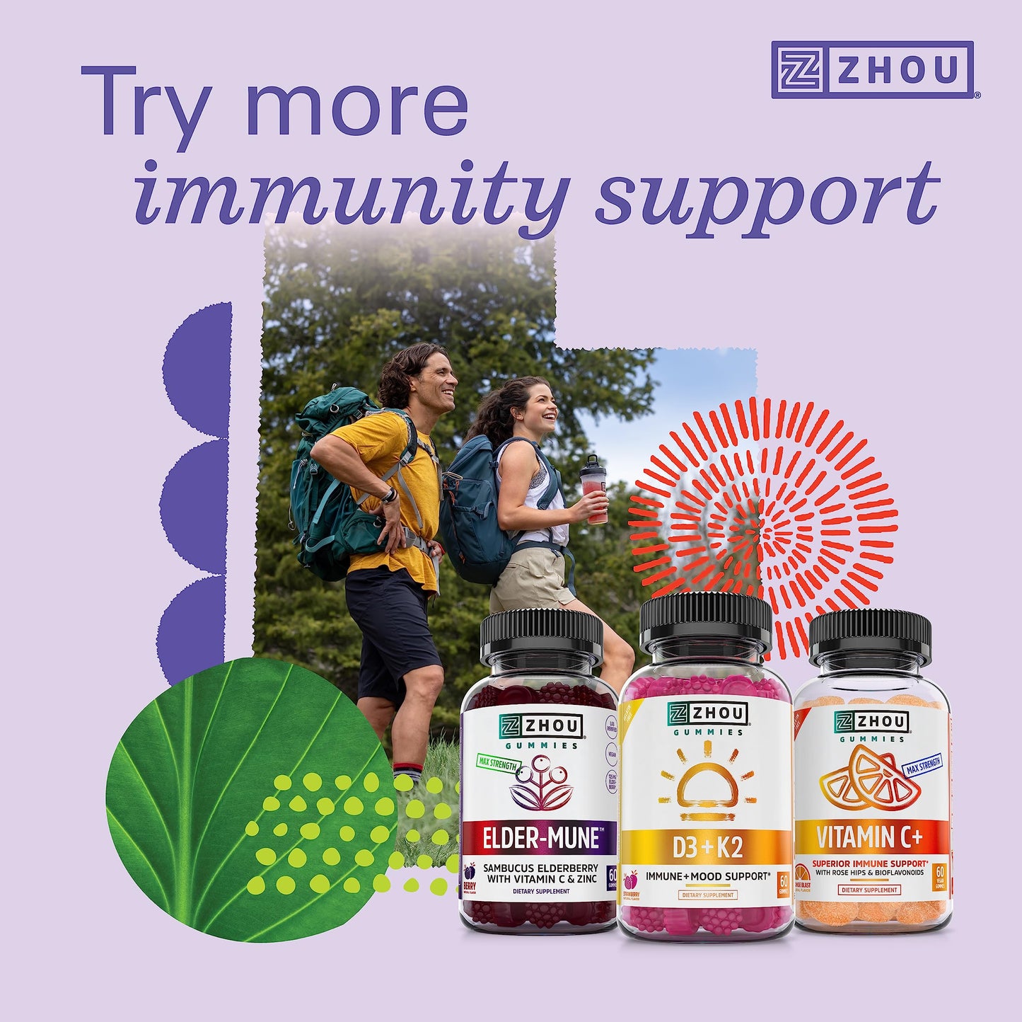ZHOU Daily Boost Probiotic Multivitamin for Women & Men, 30 Capsules