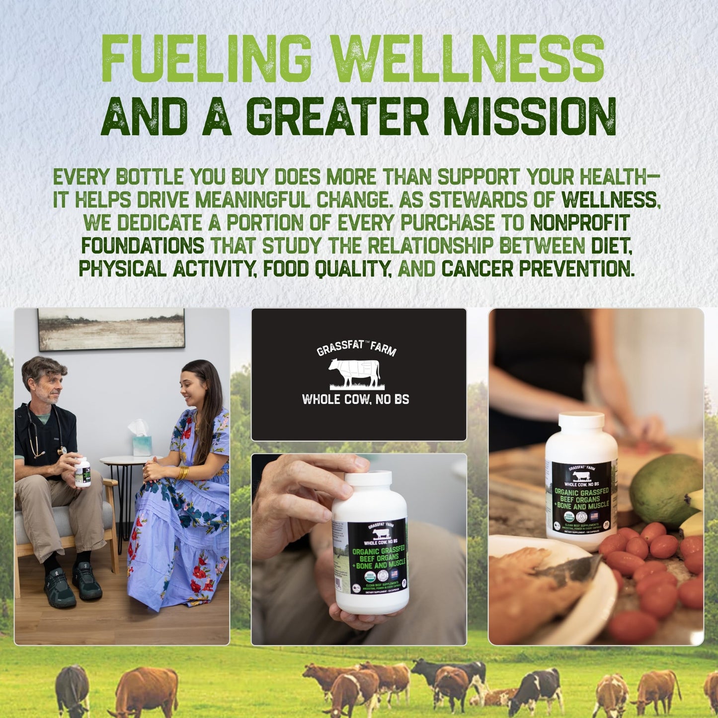 Grassfat Grassfed Beef Organ Supplements Capsules 20 Count