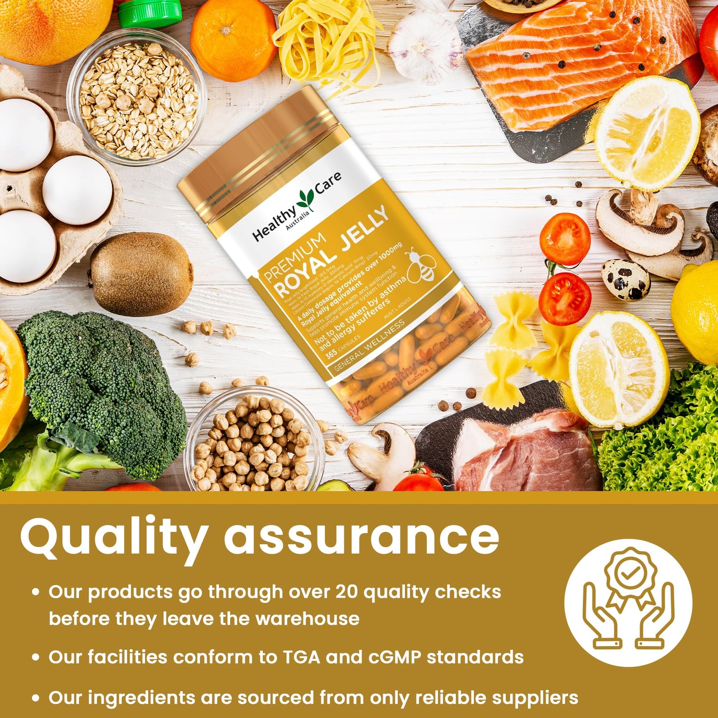 Healthy Care Royal Jelly 1000 Capsules, 365