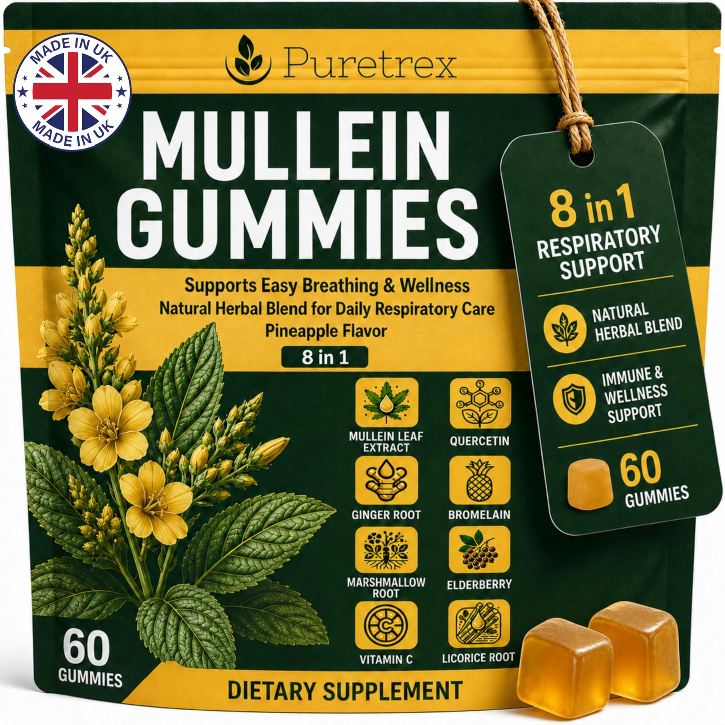 PURETREX Mullein Gummies Gummy, 1 Count