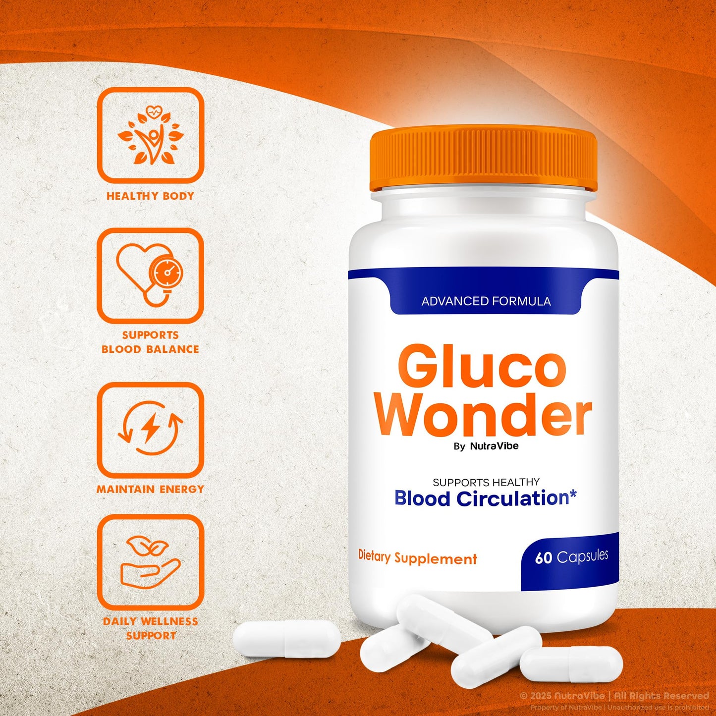 NutraVibe Gluco Wonder Capsules, 180 Capsules