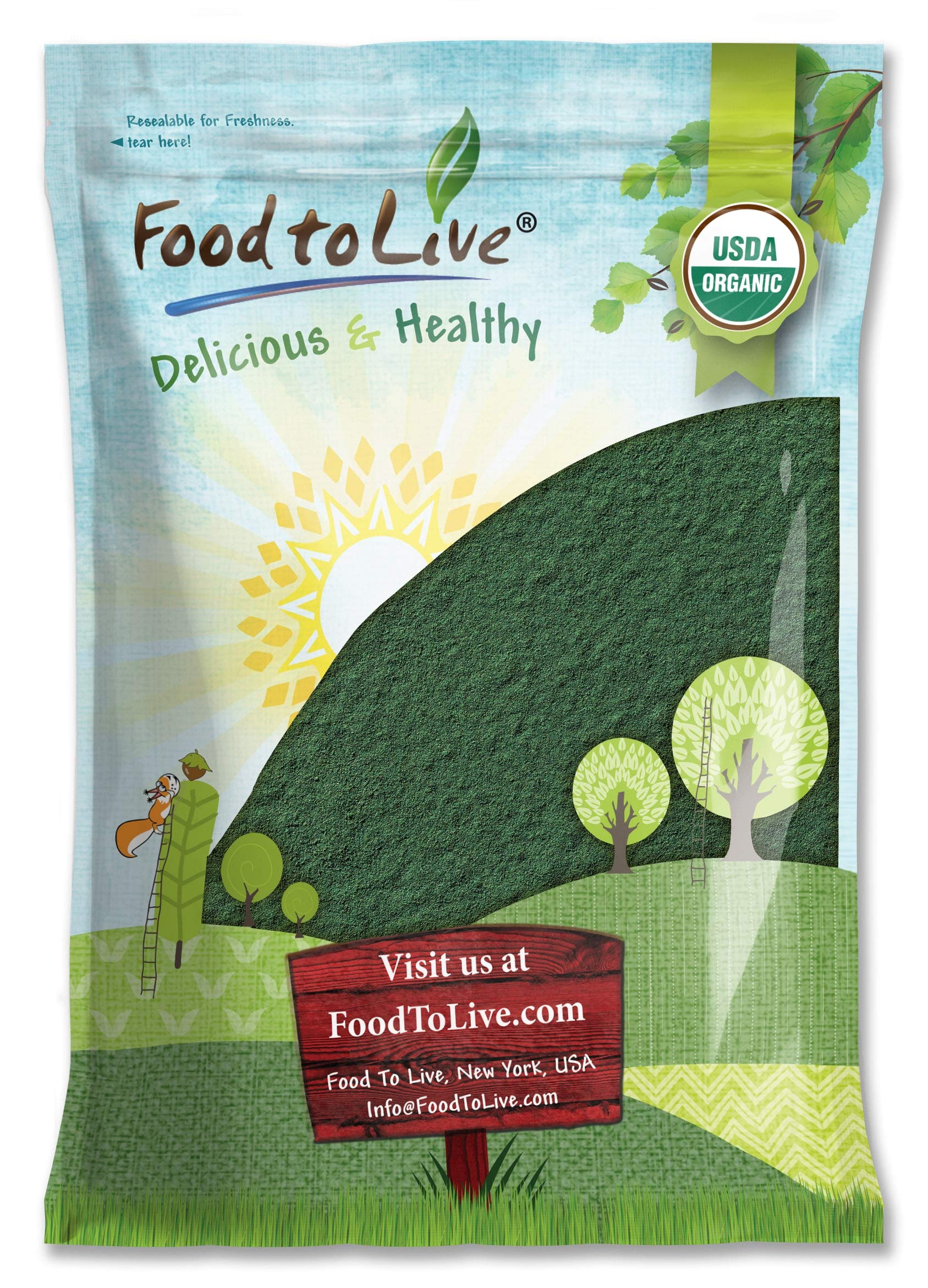 Food to Live Organic Chlorella Powder, 128