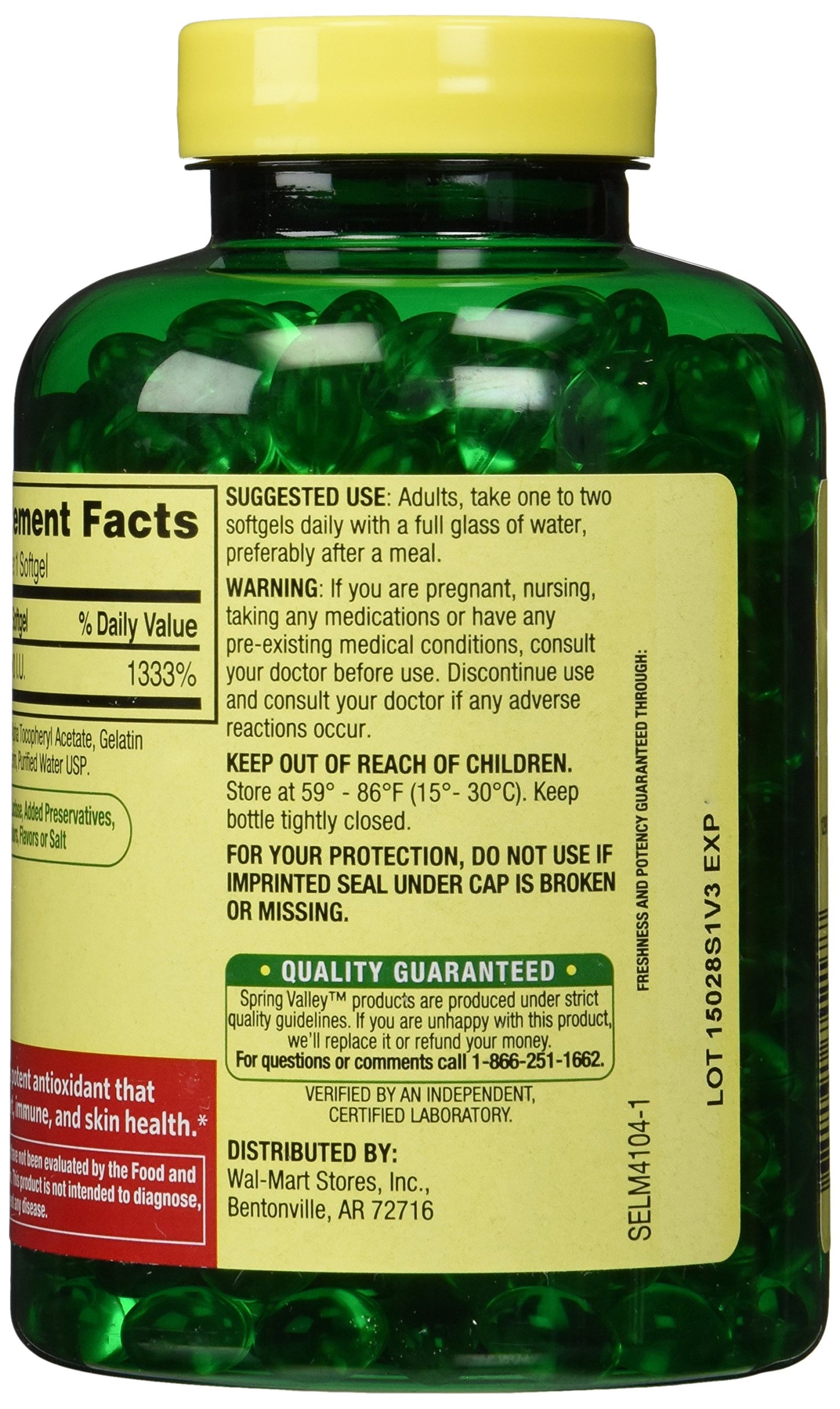Outccogo Vitamin E Dietary Supplement Softgels 500 Count