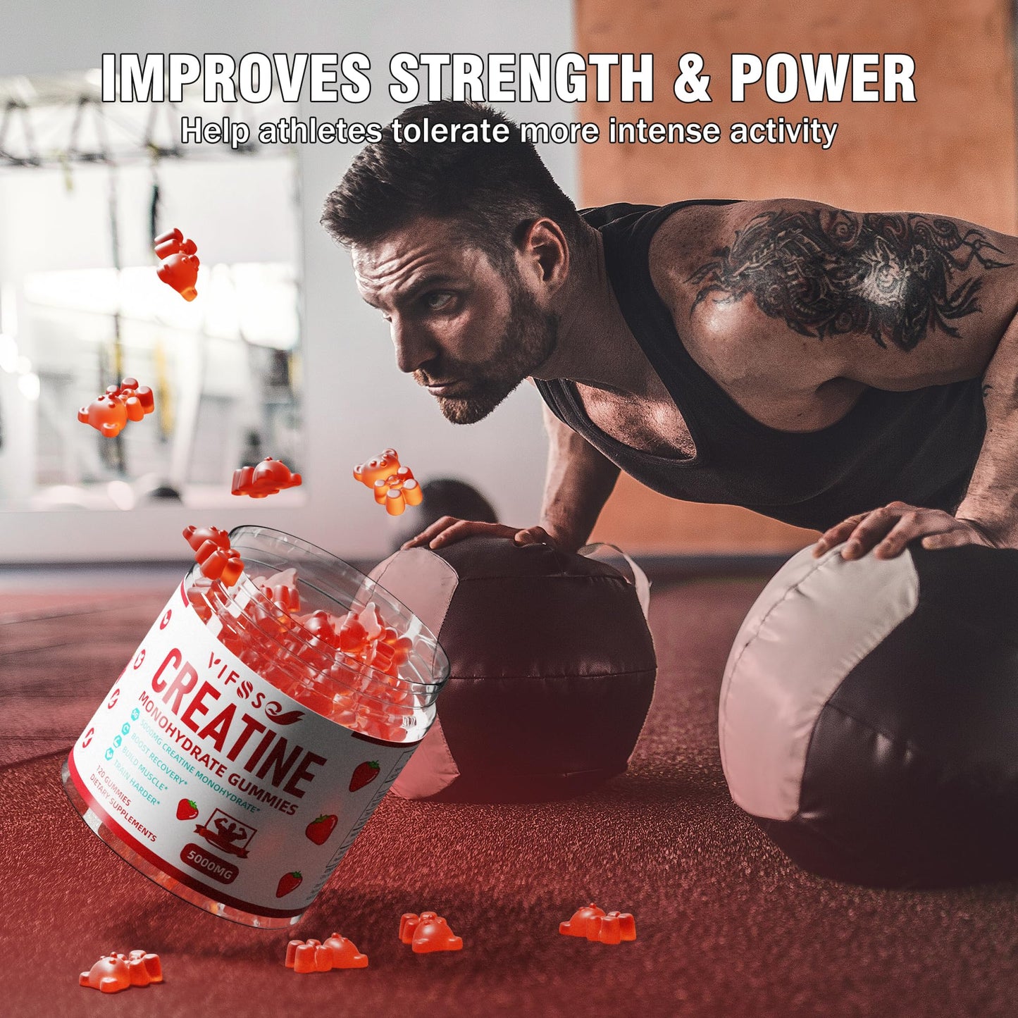 VIFSSG Creatine Monohydrate Gummies 120 Count