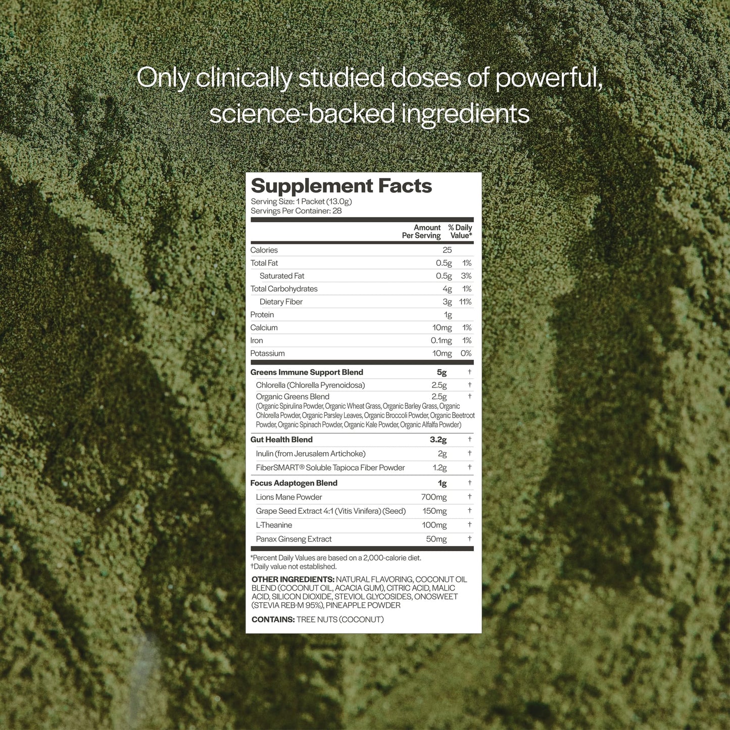 Gainful Daily Performance Greens Powder Tropical Pineapple 12.8