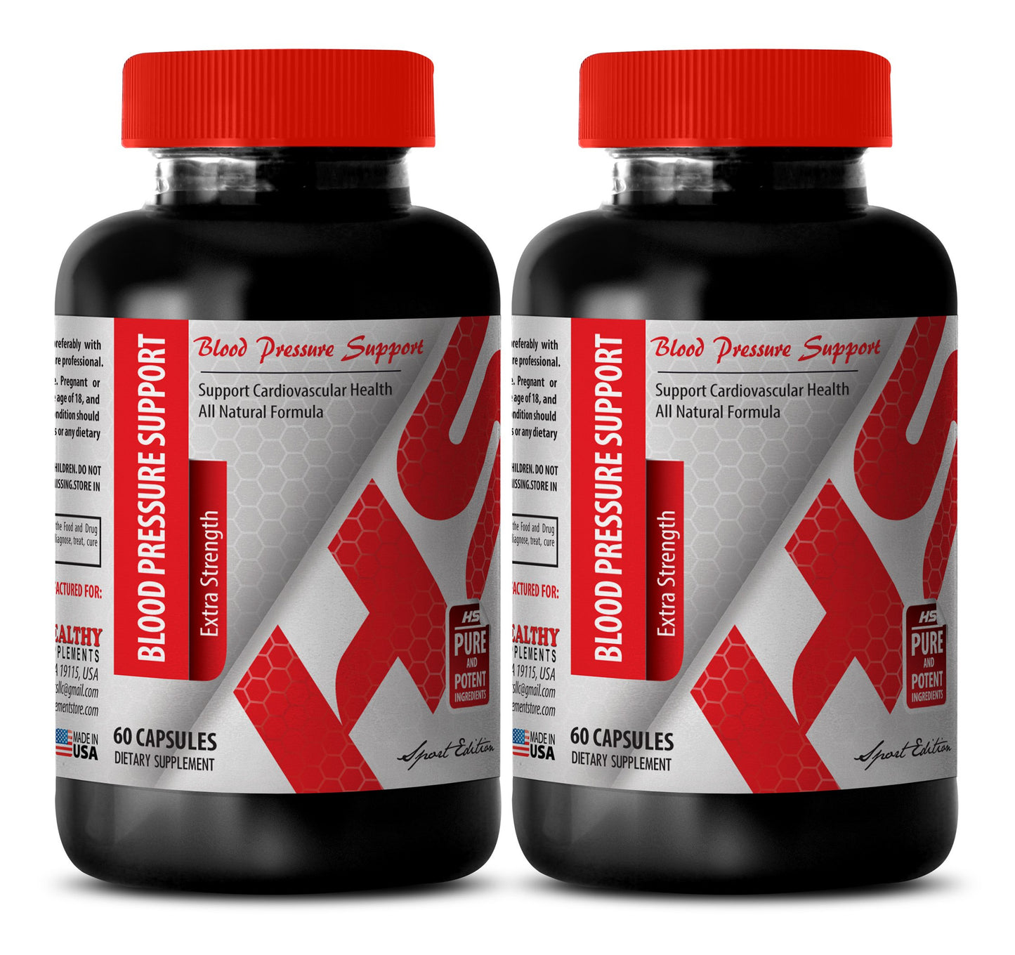 Healthy Supplements LLC Energy Vitamins for Men - Blood Pressure Support - Extra Strength Capsules, 1