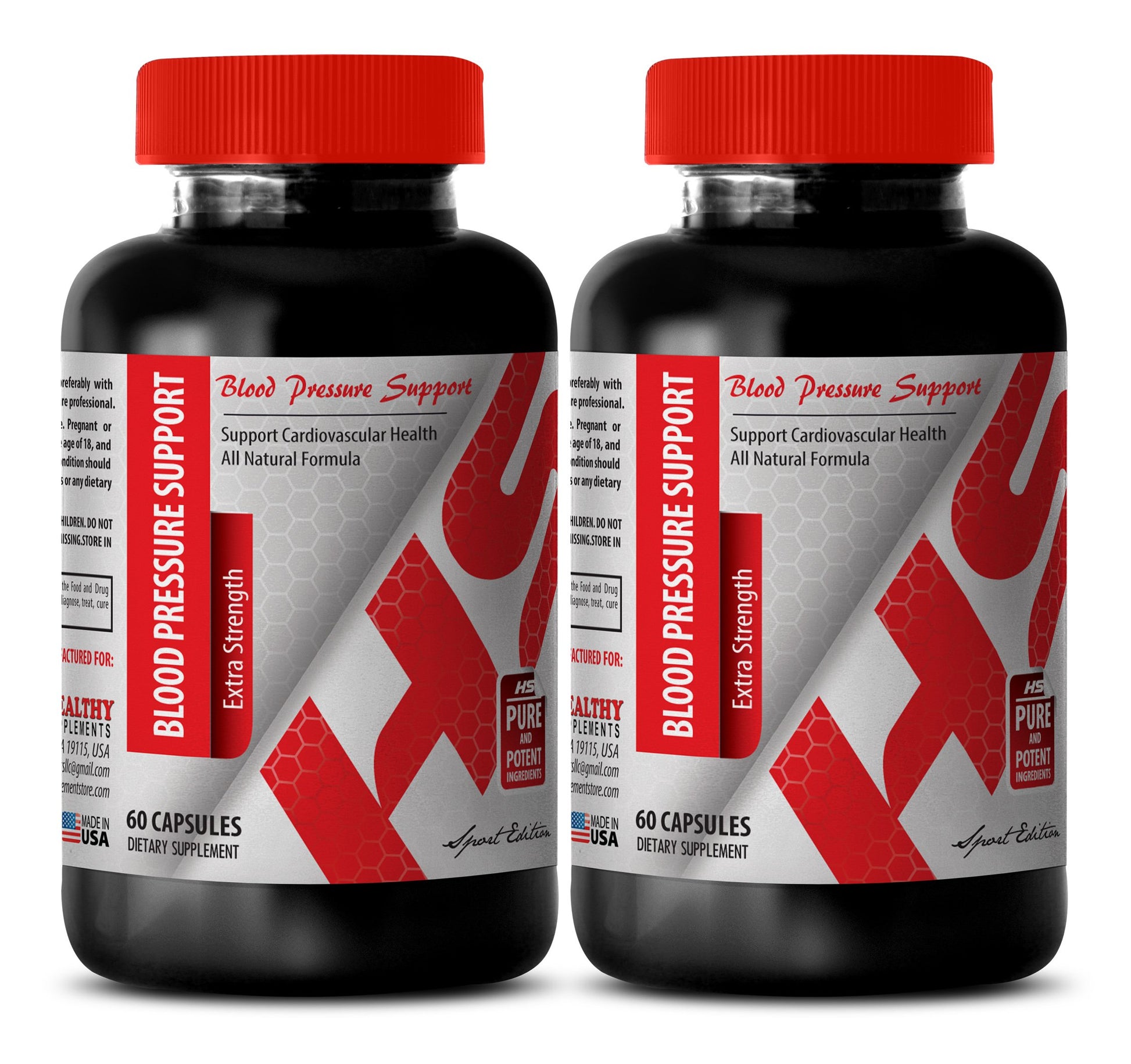 Healthy Supplements LLC Energy Vitamins for Men - Blood Pressure Support - Extra Strength Capsules, 1