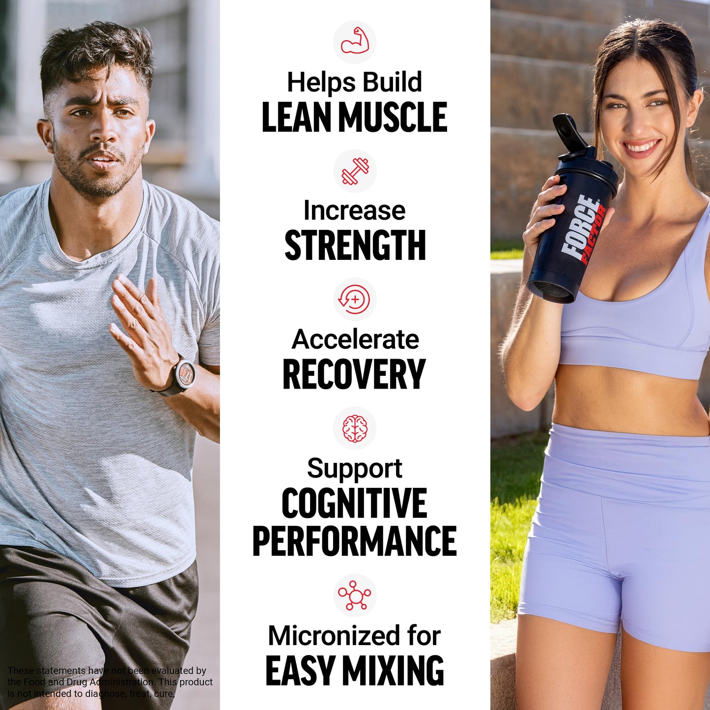 Force Factor Creatine Monohydrate Powder Raspberry Lemonade 21.9