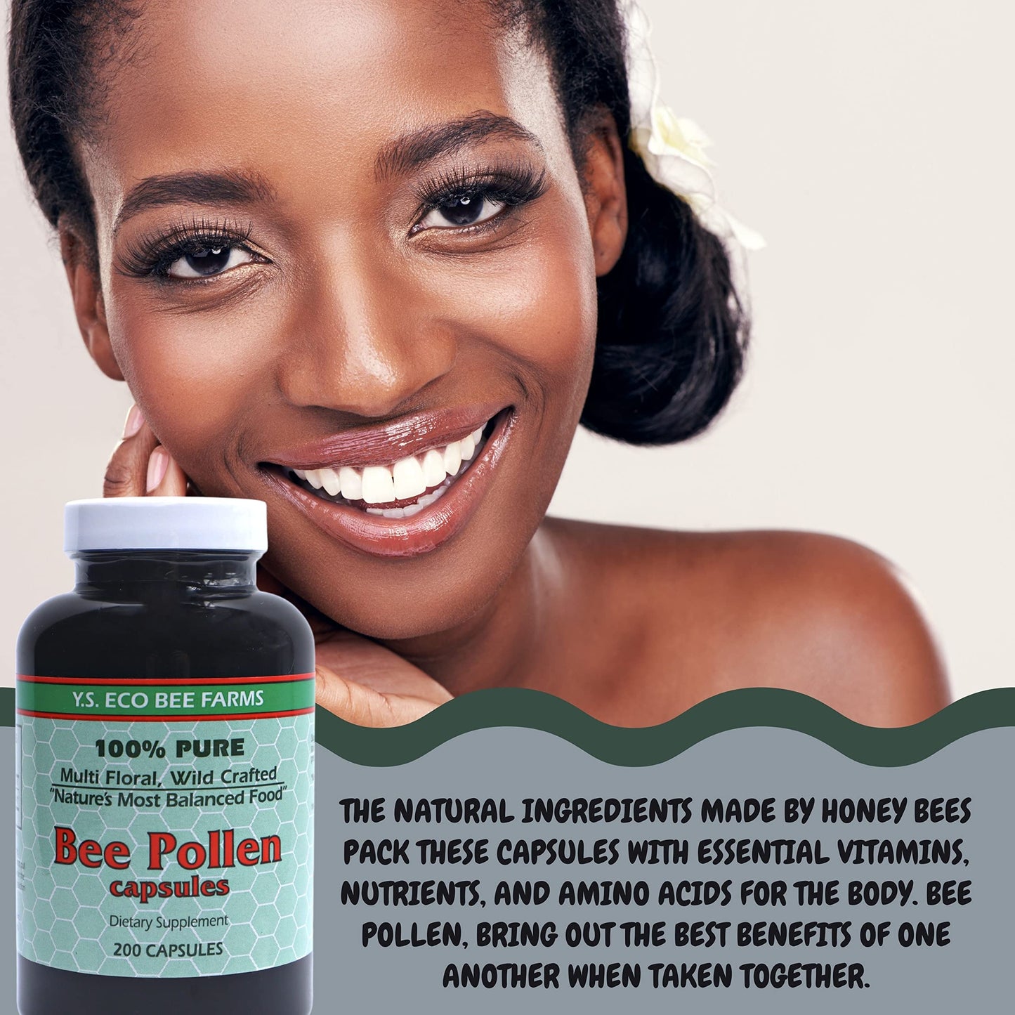 Worldwide Nutrition Bee Pollen Capsules 200 Count