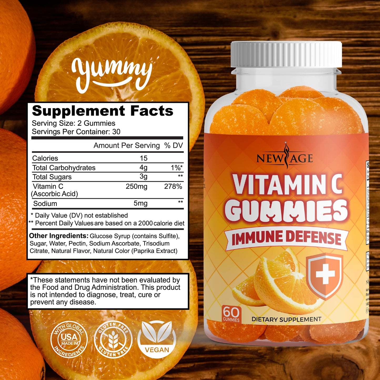 NEW AGE Vitamin C Gummies 120 Gummies