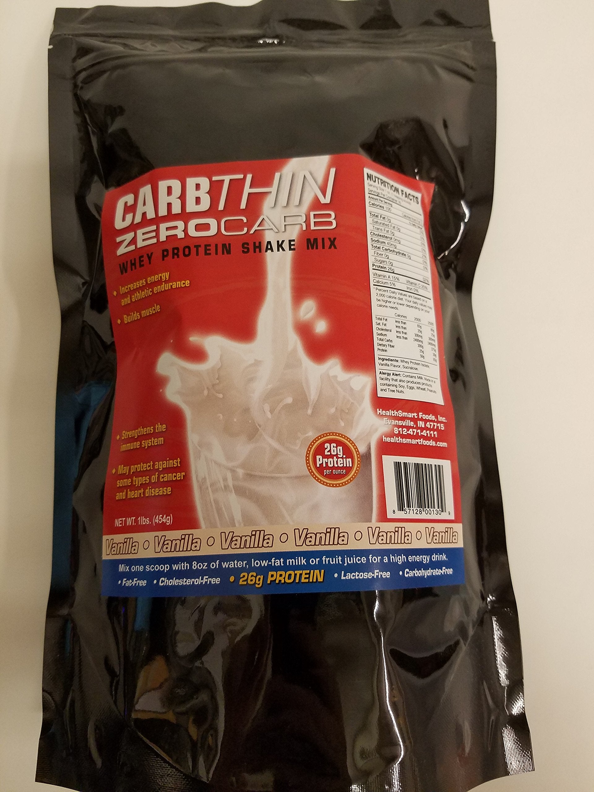 CarbThin ZeroCarb Whey Protein Shake Mix Vanilla Powder 16