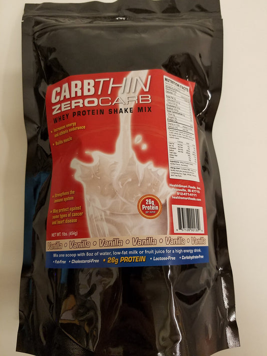 CarbThin ZeroCarb Whey Protein Shake Mix Vanilla Powder 16