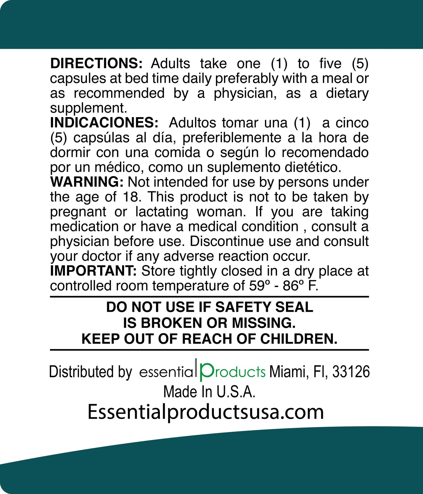 ELP ESSENTIAL Valerian Root 500mg Capsules 100 Count
