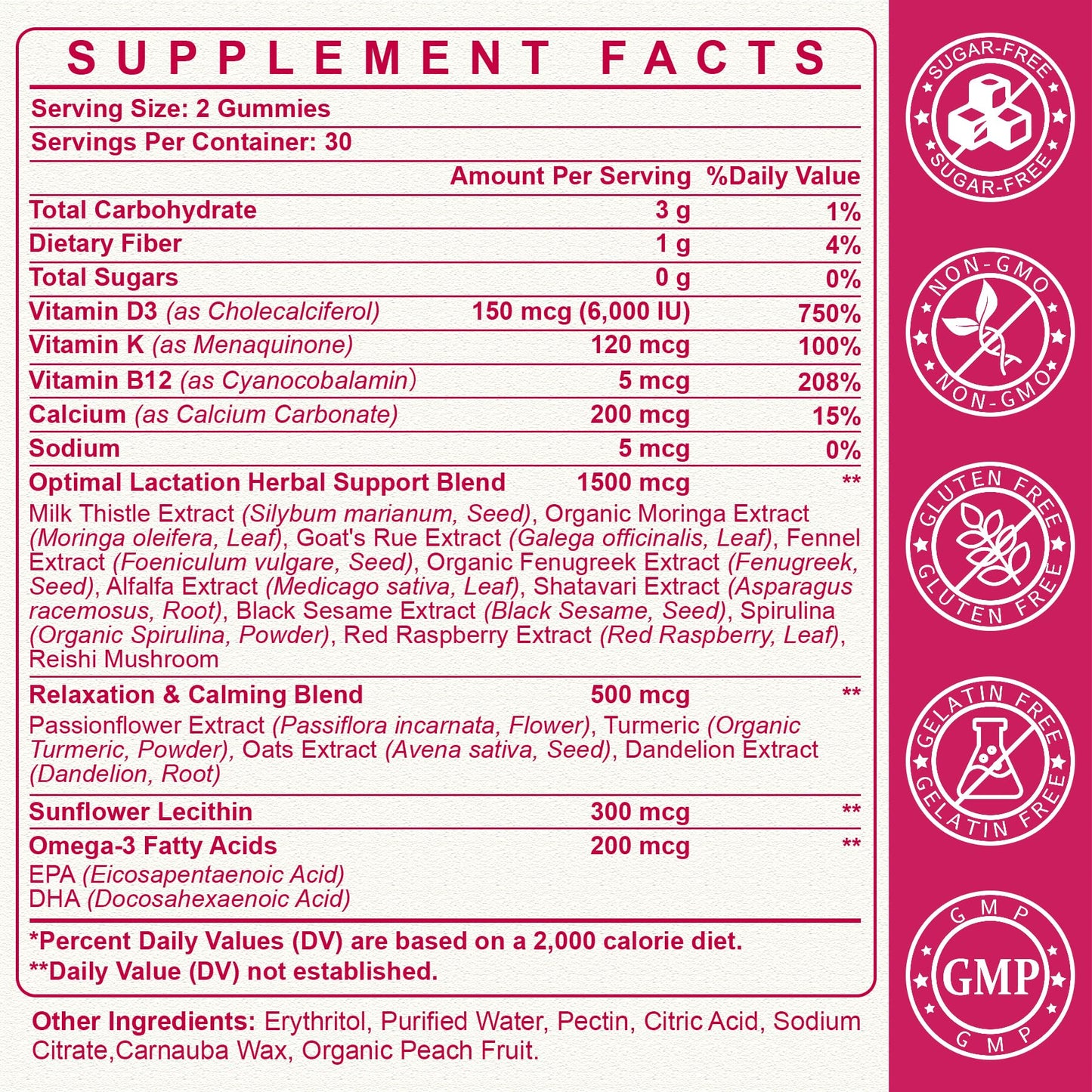 SKLIA Liposomal Lactation Supplement Gummy, 60 Count