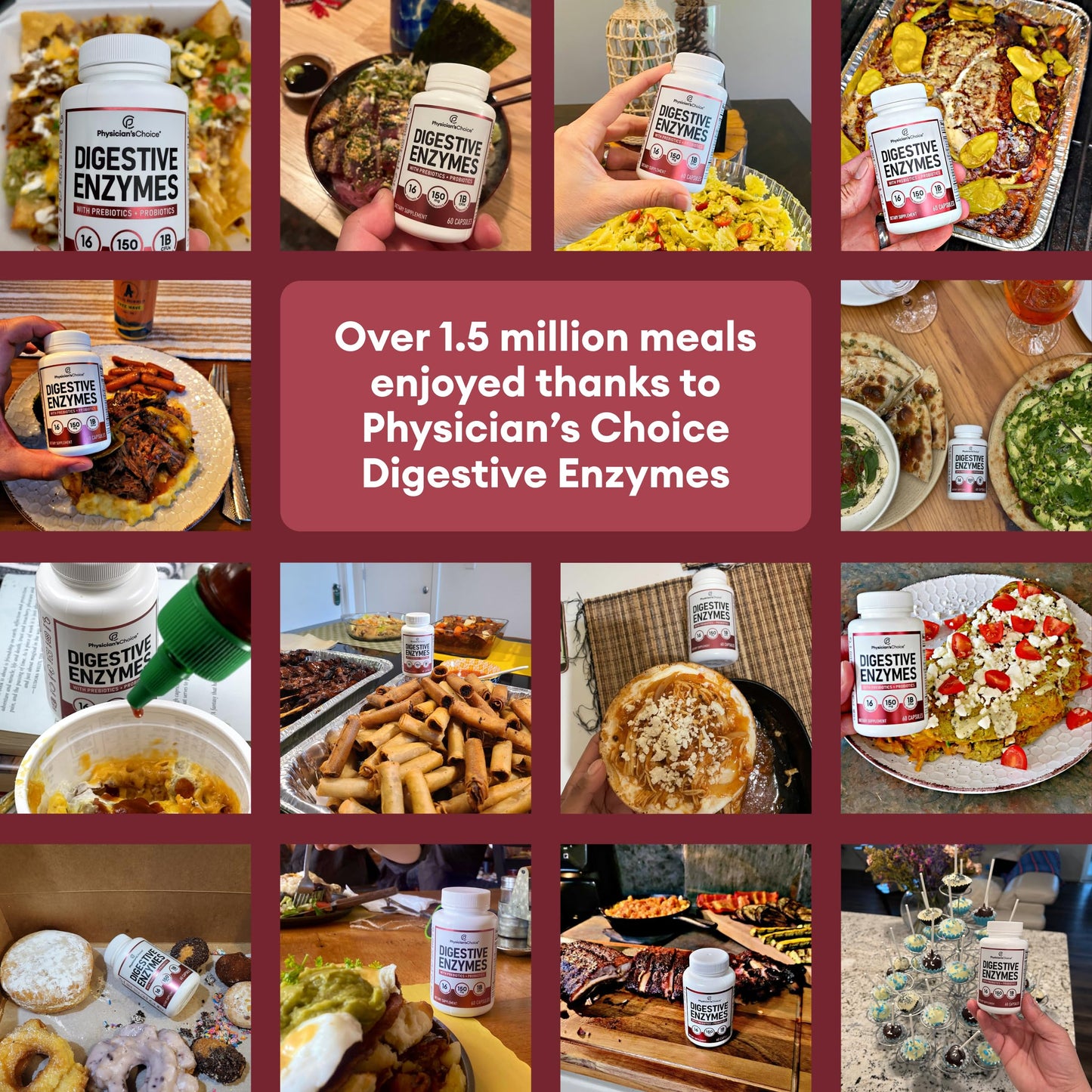 Physician's CHOICE Digestive Enzymes for Bloating & Digestion Capsules 30 Count