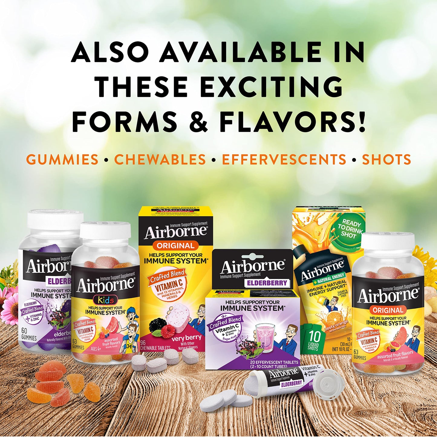 Airborne 750mg Vitamin C Gummies for Adults Immune Support 63 Gummies