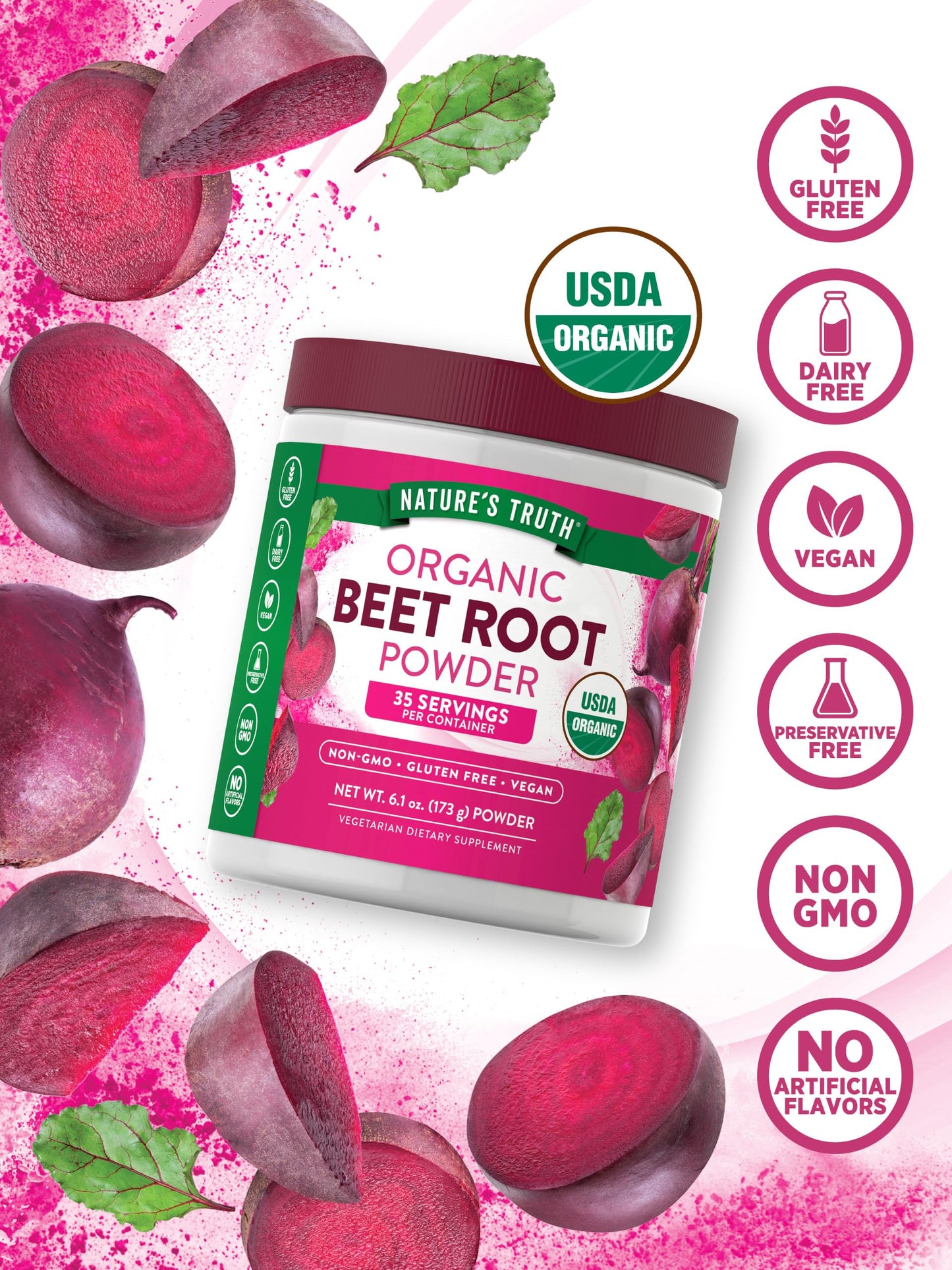 Nature's Truth Organic Beet Root Powder 6.1 oz