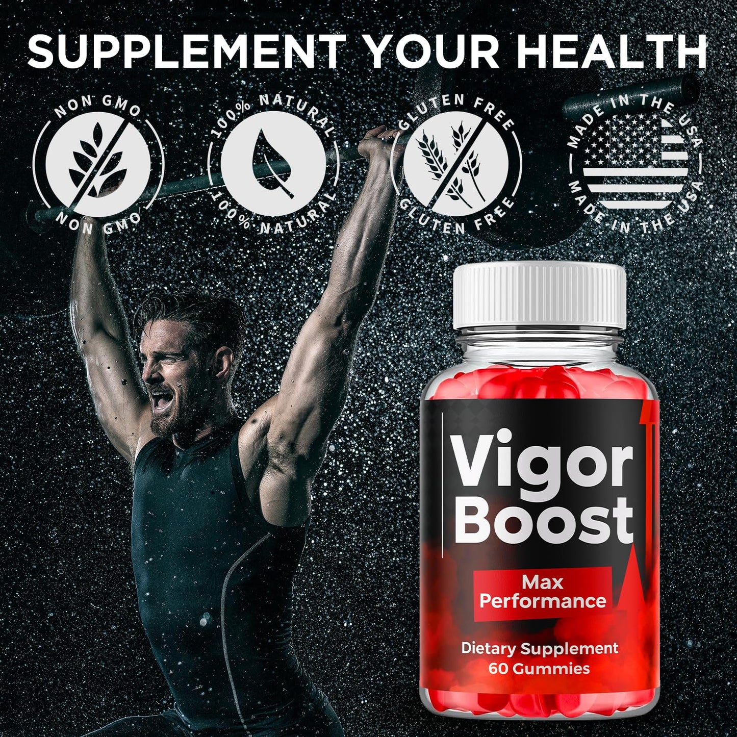Flex University Vigor Boost Gummies for Men, 300 Gummies