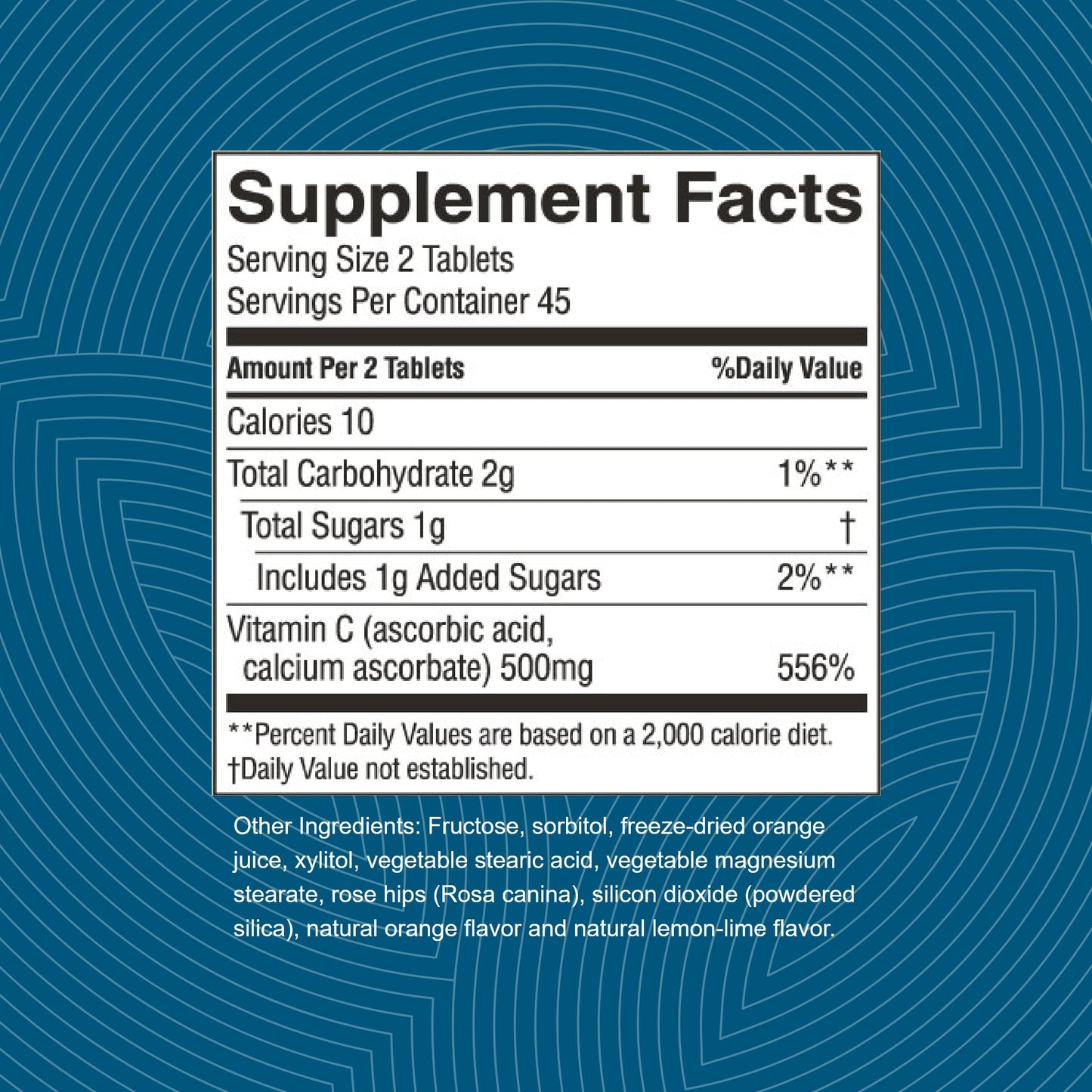 Nature's Sunshine Chewable Vitamin C 250mg Tablet, 90 Tablets