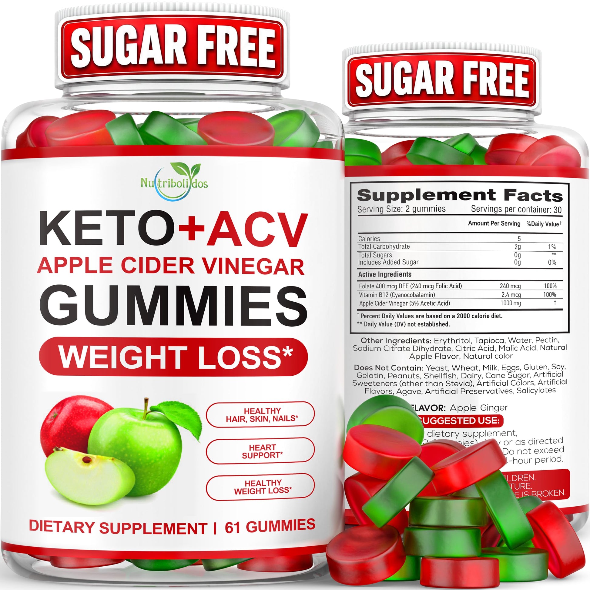 Nutribolidos Keto ACV Gummies 61-count
