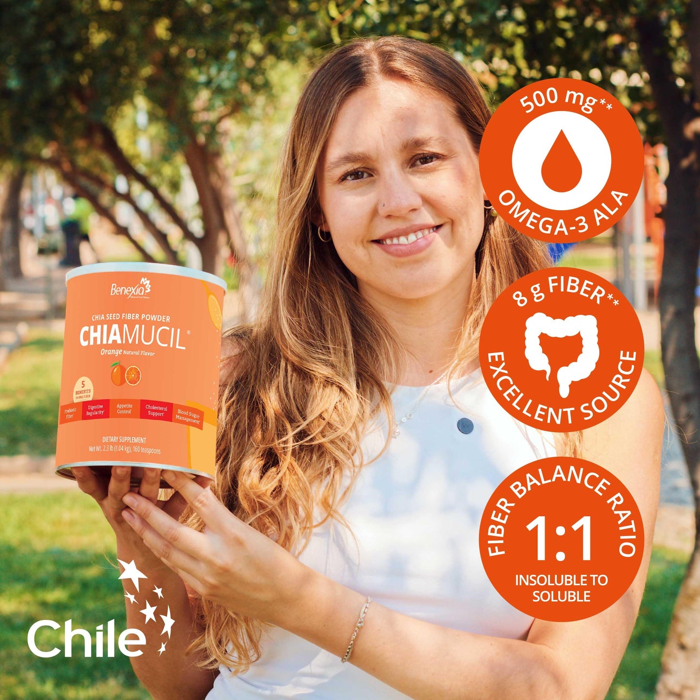 BENEXIA Chiamucil Prebiotic Chia & Inulin Fiber Powder 36.7