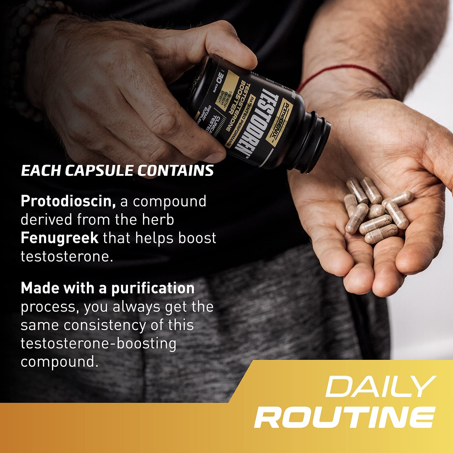 PrimeGENIX Testodren Advanced Testosterone Booster for Men Capsule, 30 Count