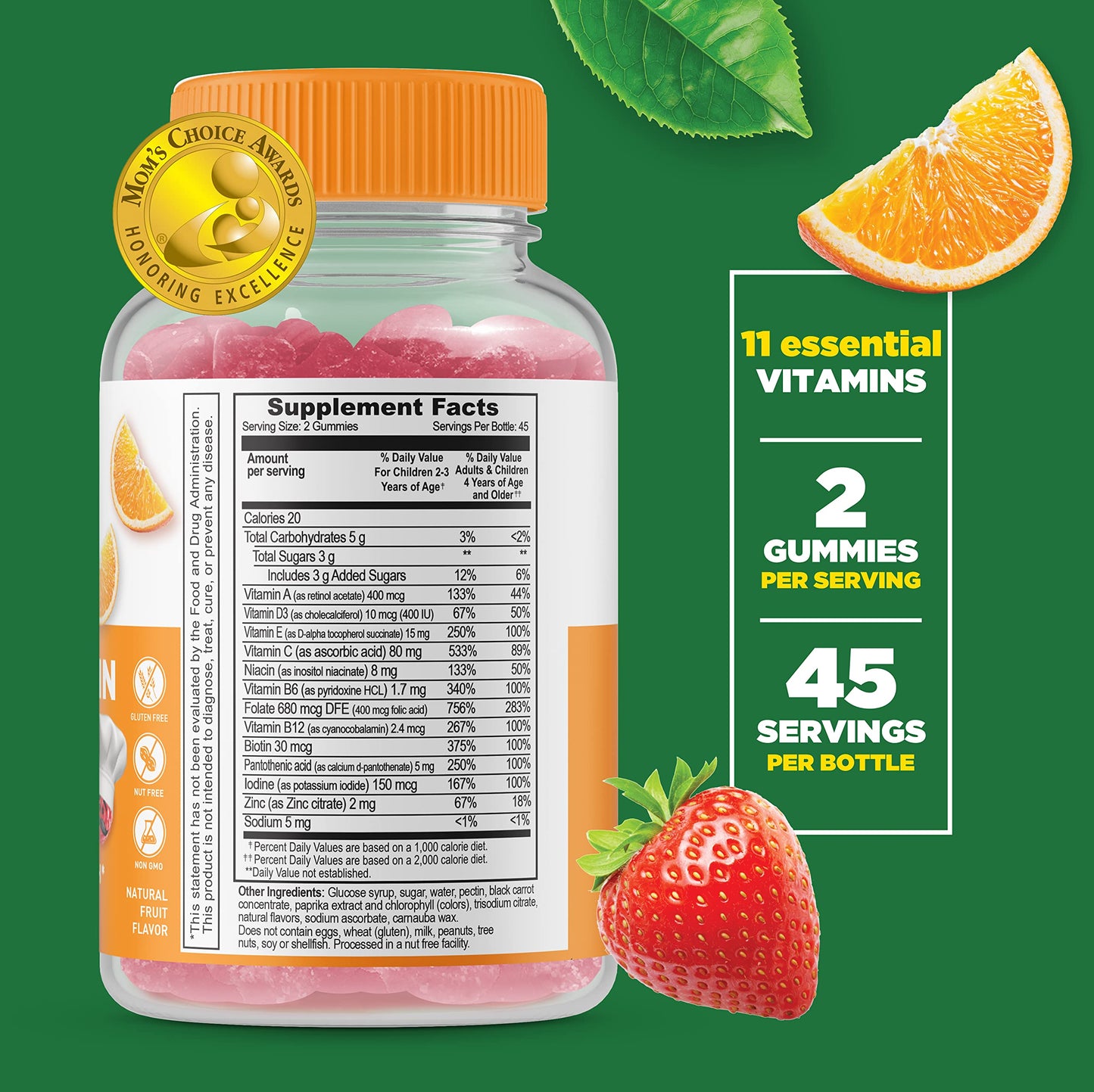 Lifeable Calcium Magnesium & Zinc Kids + Multivitamin Gummies