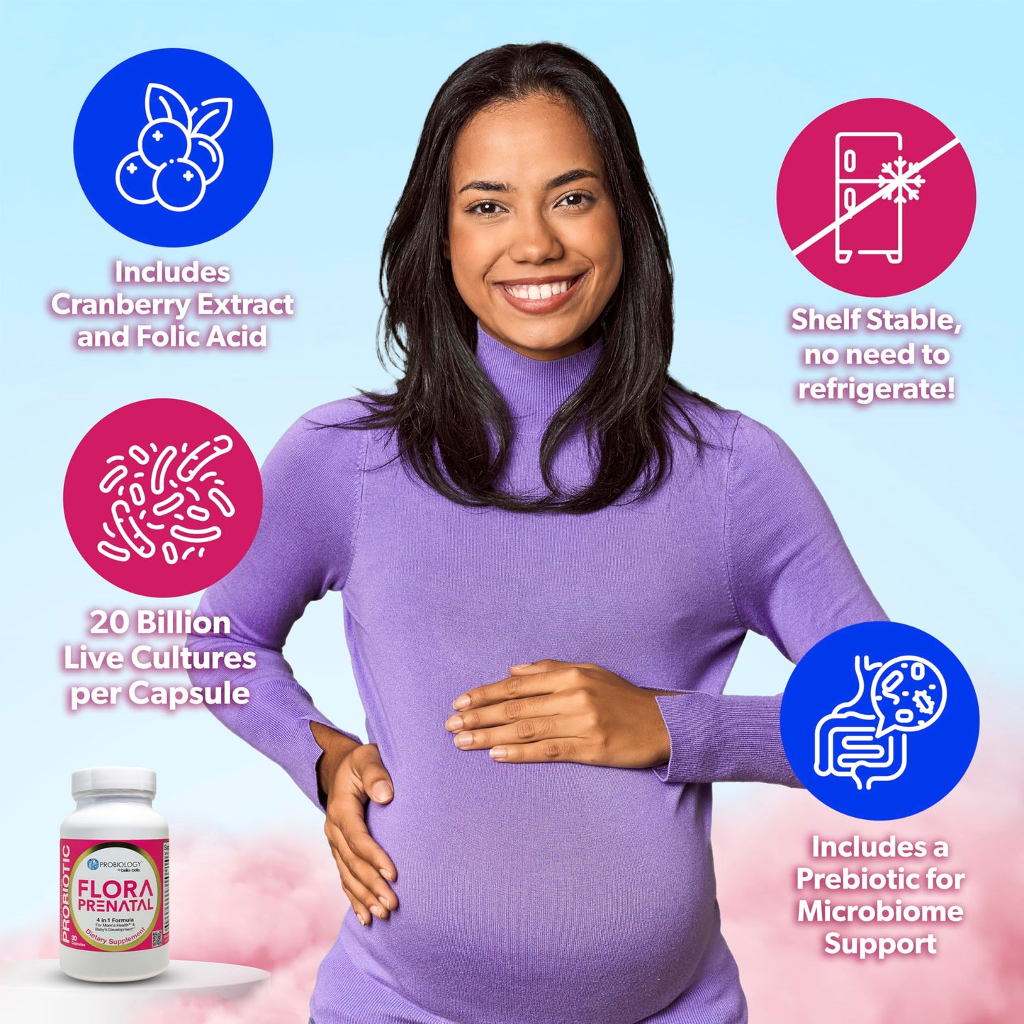 belle+bella Probiology Flora Prenatal 30 Capsules