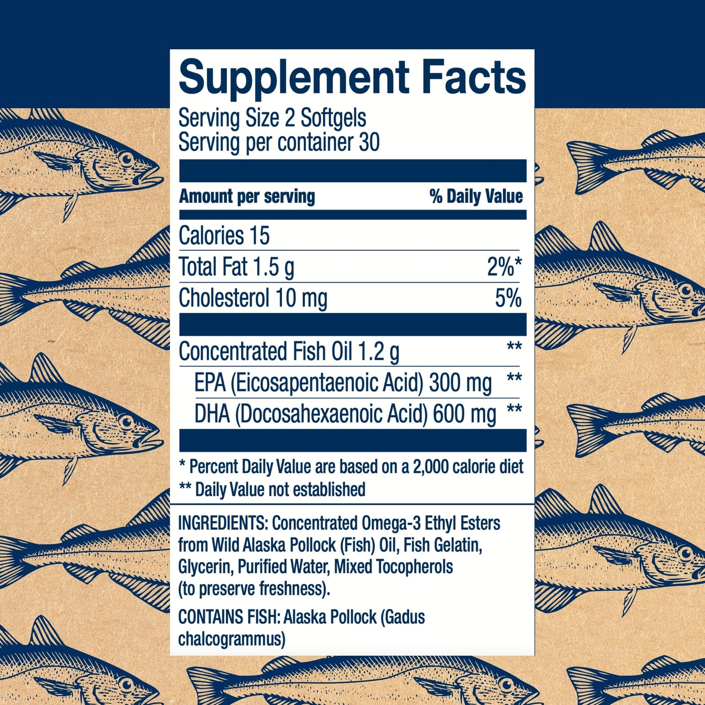 Wiley's Finest Wild Alaskan Fish Oil Peak DHA Softgel, 60 Count