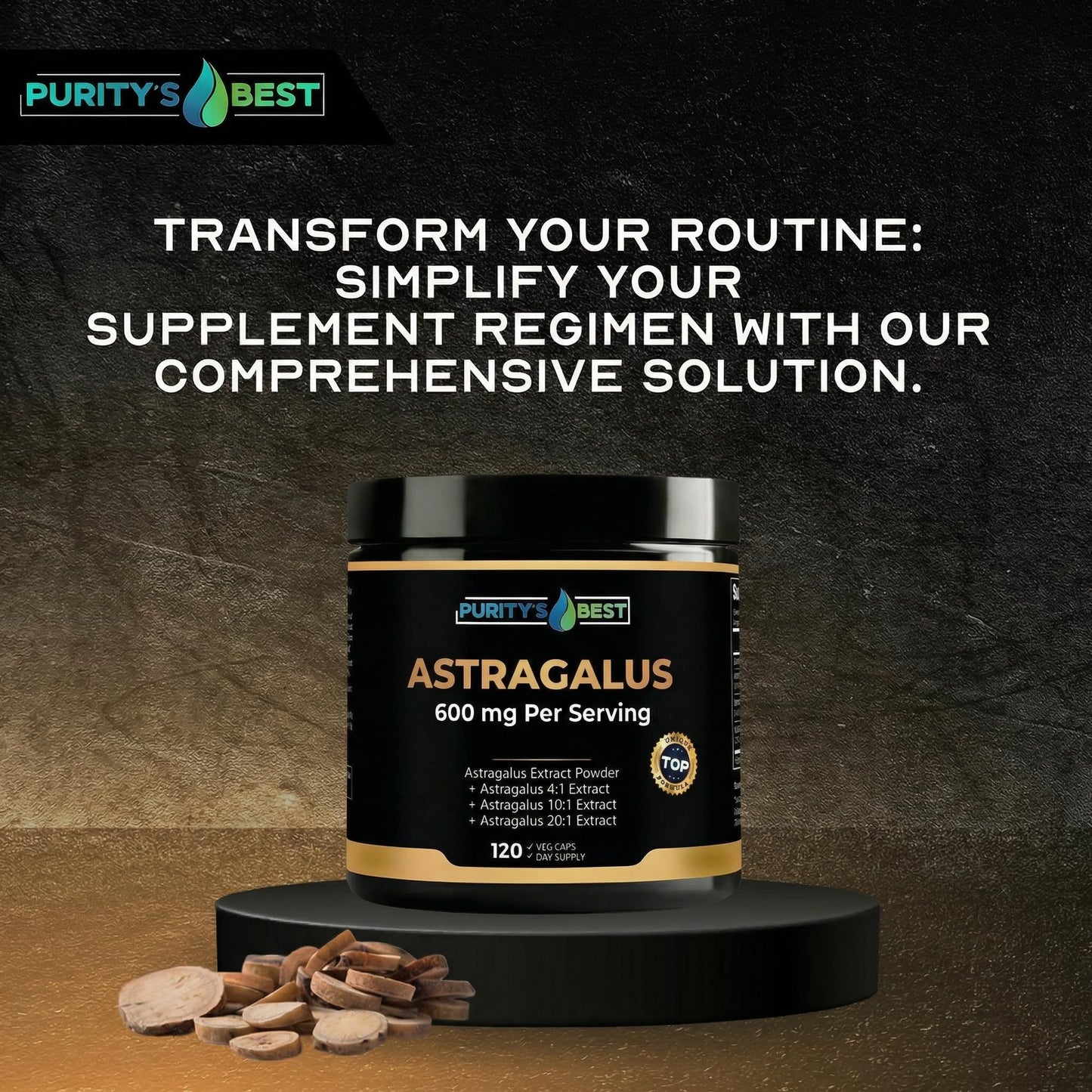 Purity`s Best Astragalus Root Complex Capsules 120 Count