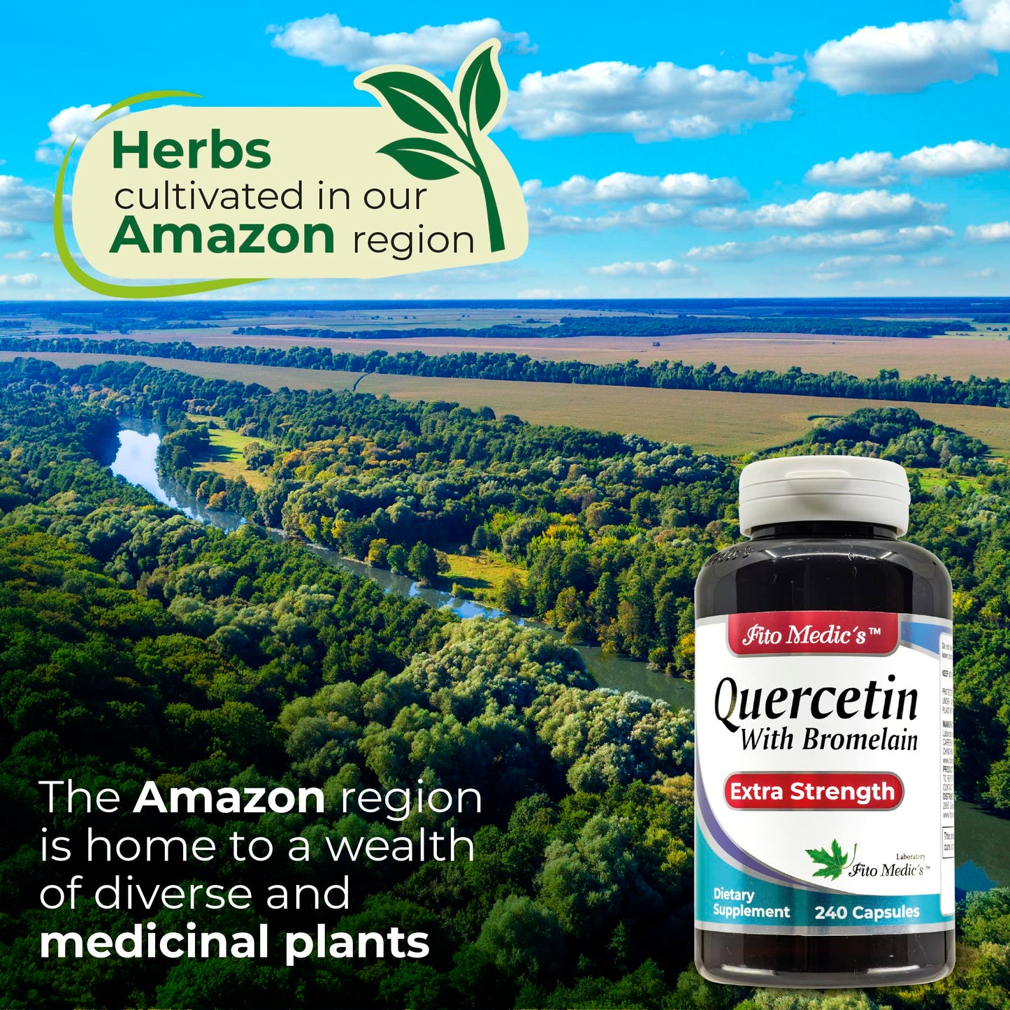 FITO MEDIC'S Quercetin with Bromelain, 240 Capsules