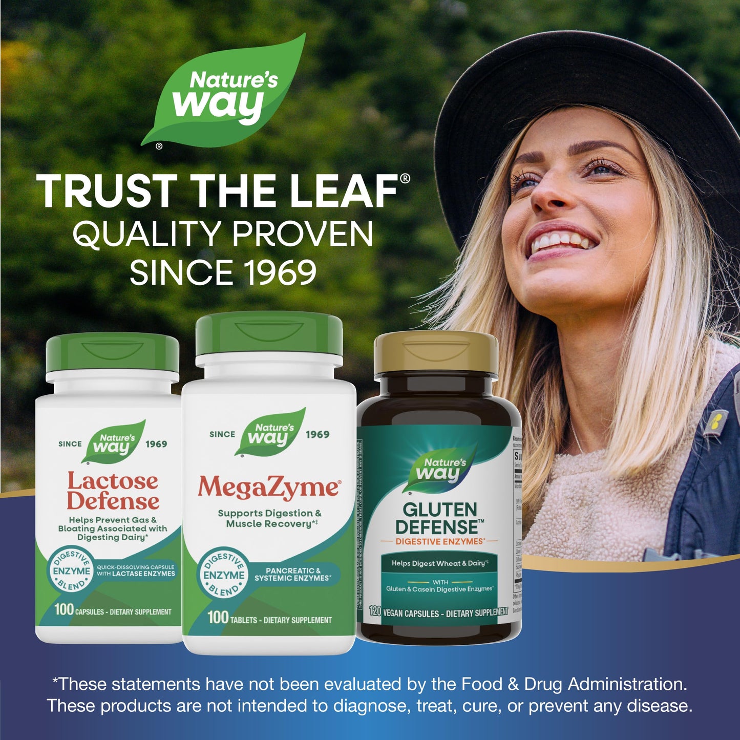 Nature's Way Mega-Zyme Pancreatic & Systemic Enzymes 100 Tablets