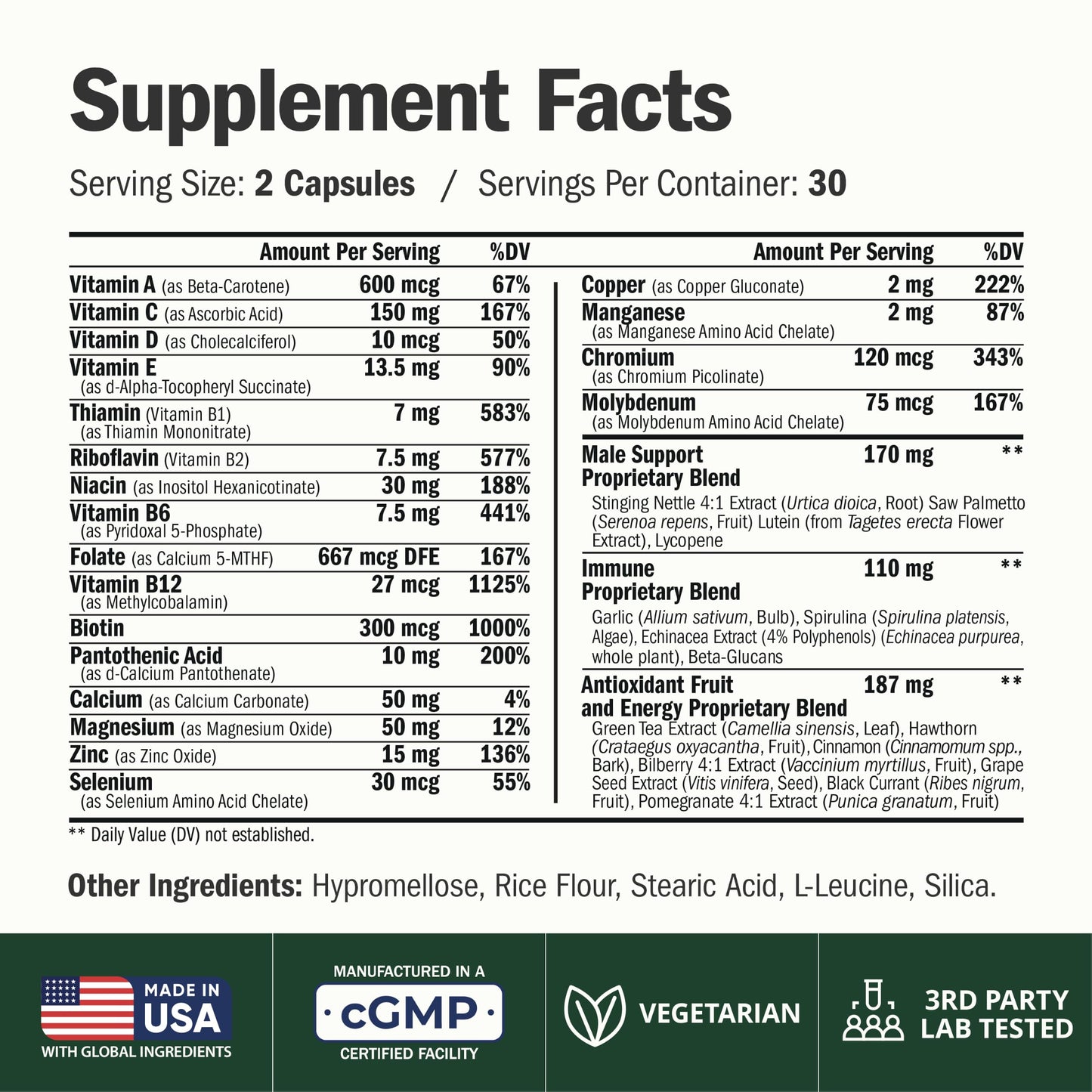 Vimerson Health Multivitamin for Men Capsule, 60 Count