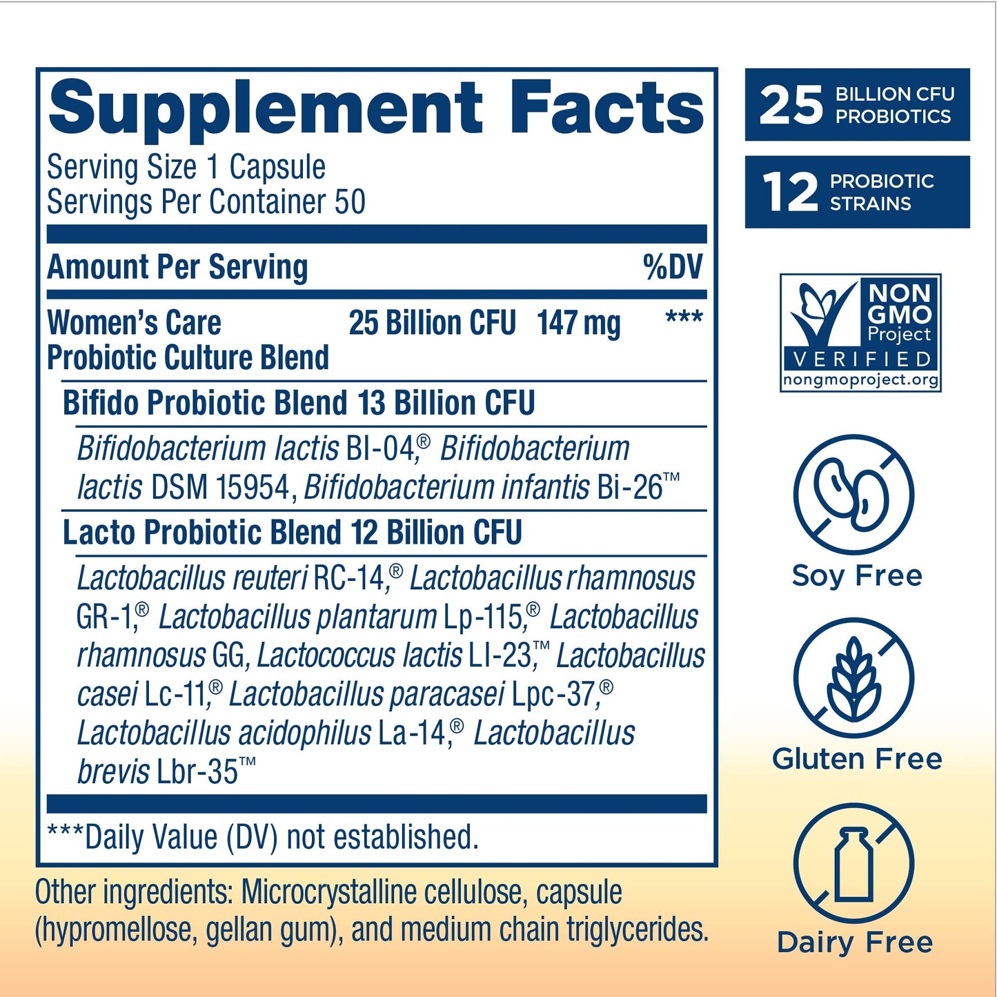 Renew Life Women's Probiotic - Ultimate Flora Probiotic Women's Care, Shelf Stable Probiotic Supplement - 25 Billion - 30 Capsules