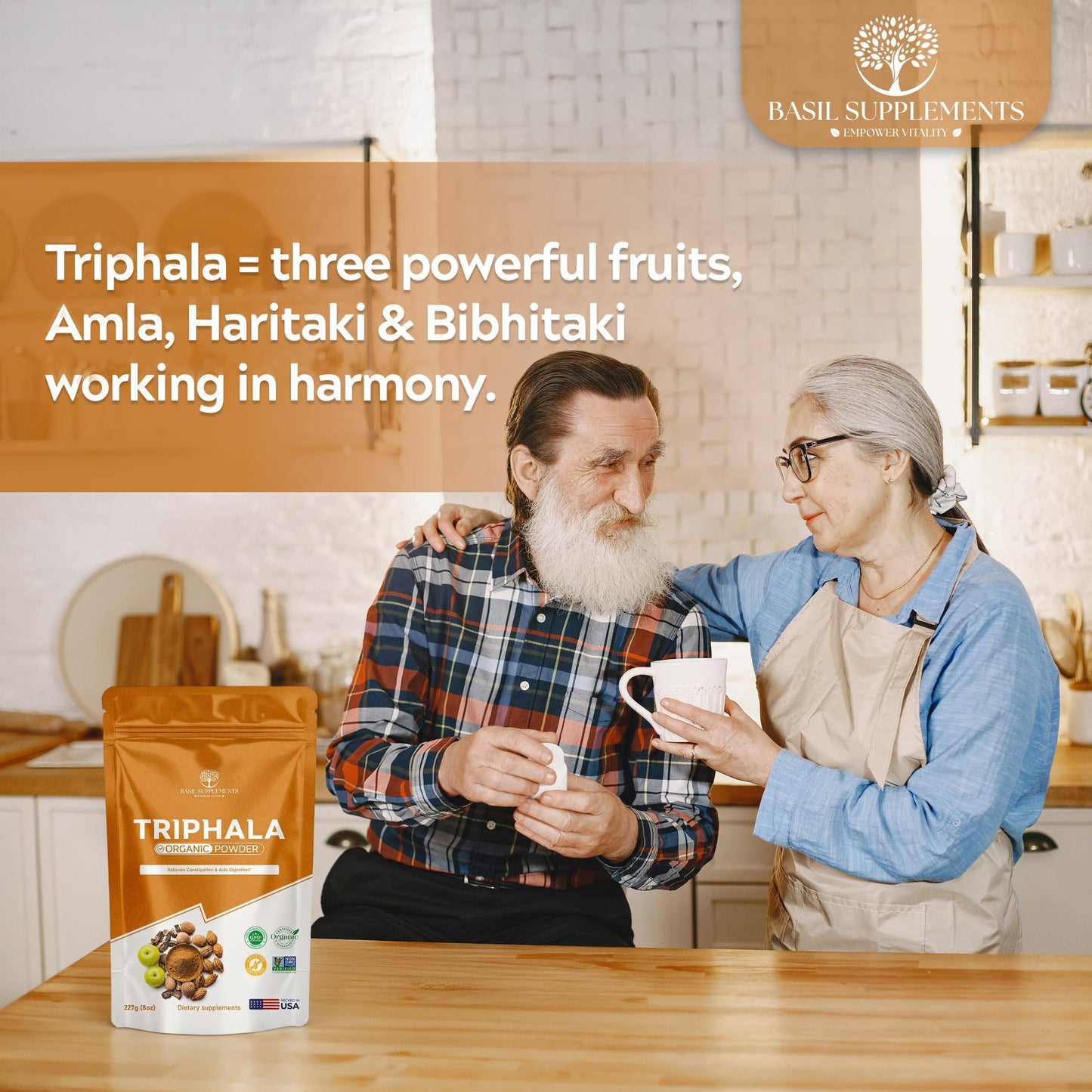 BASIL SUPPLEMENTS Triphala Powder 8 Ounce