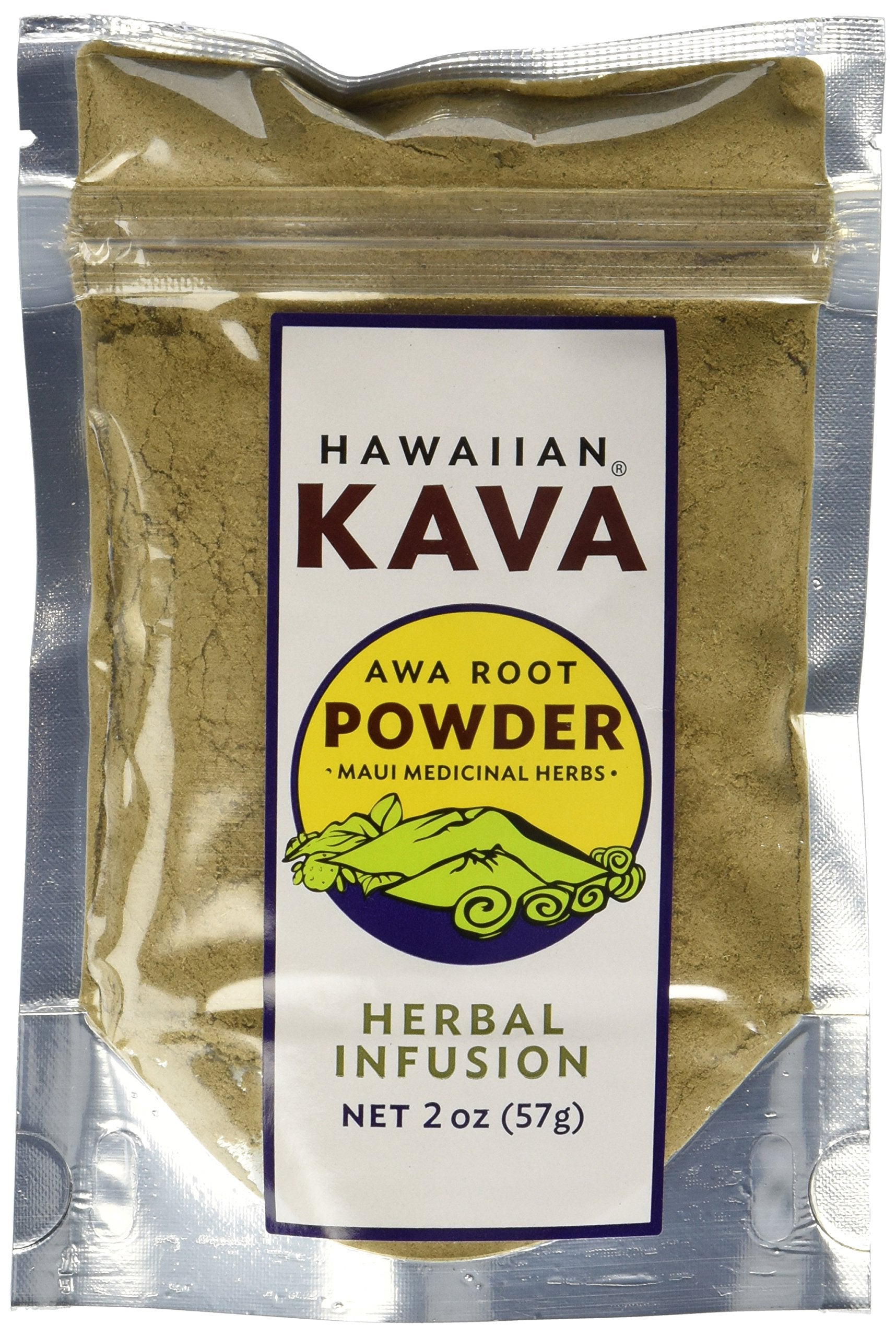 Maui Medicinal Herbs Hawaiian Kava Powder Piper Methysticum Root from Hawaii, 2 Ounce