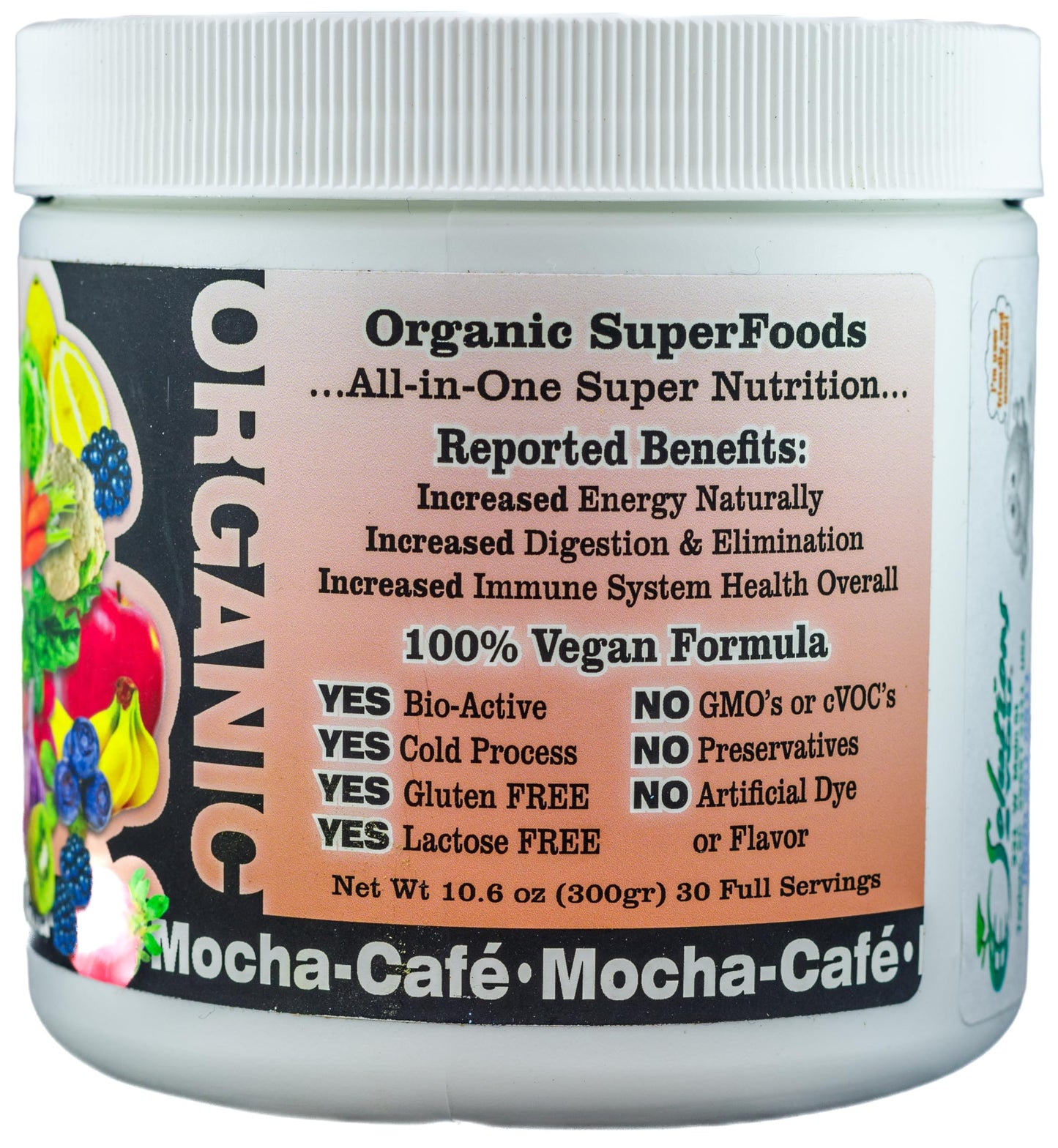 Natur-Pur Organic Superfood Fruit and Veggies Supplement Organic Greens Superfood Powder, Non-GMO, 21.2 oz
