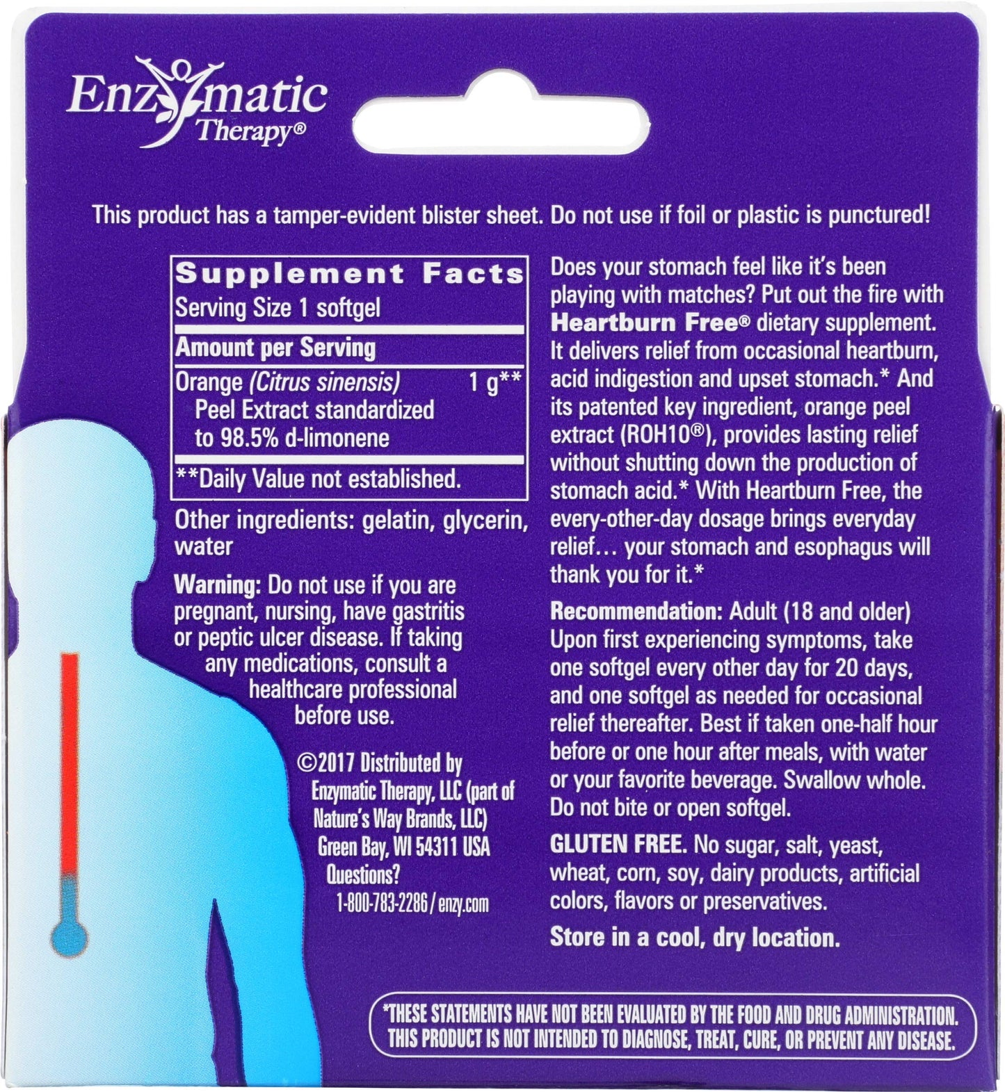 Enzymatic Therapy Heartburn Free w/ ROH10 Softgels 10