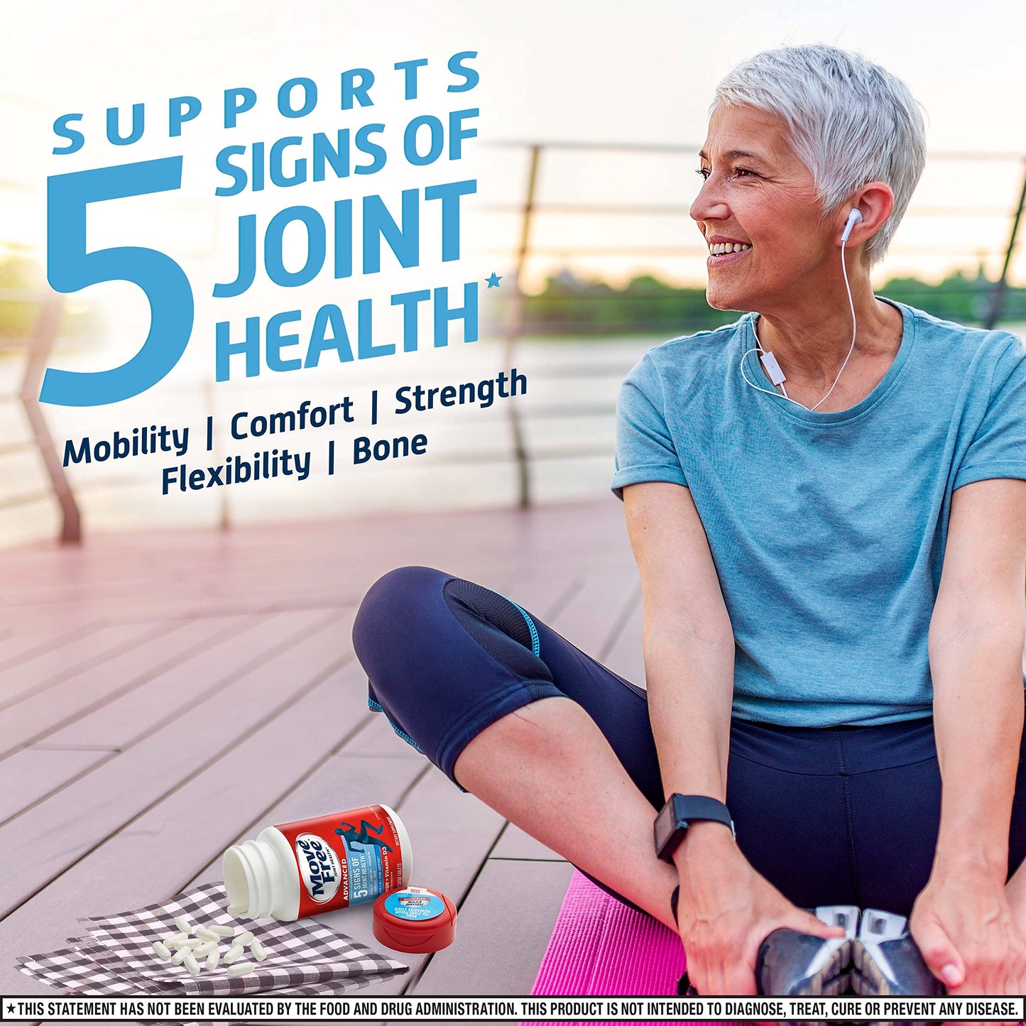 Move Free Advanced Glucosamine Chondroitin MSM + Vitamin D3 Joint Support Supplement, Tablet, 360 Tablets