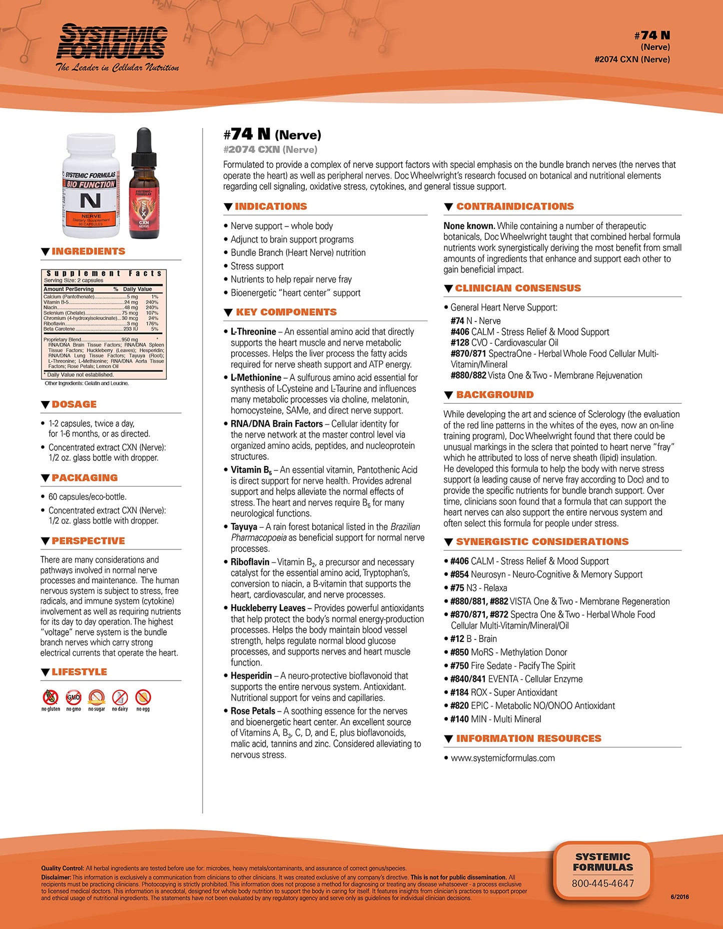 Systemic Formulas Nerve Capsules, 60 Capsules