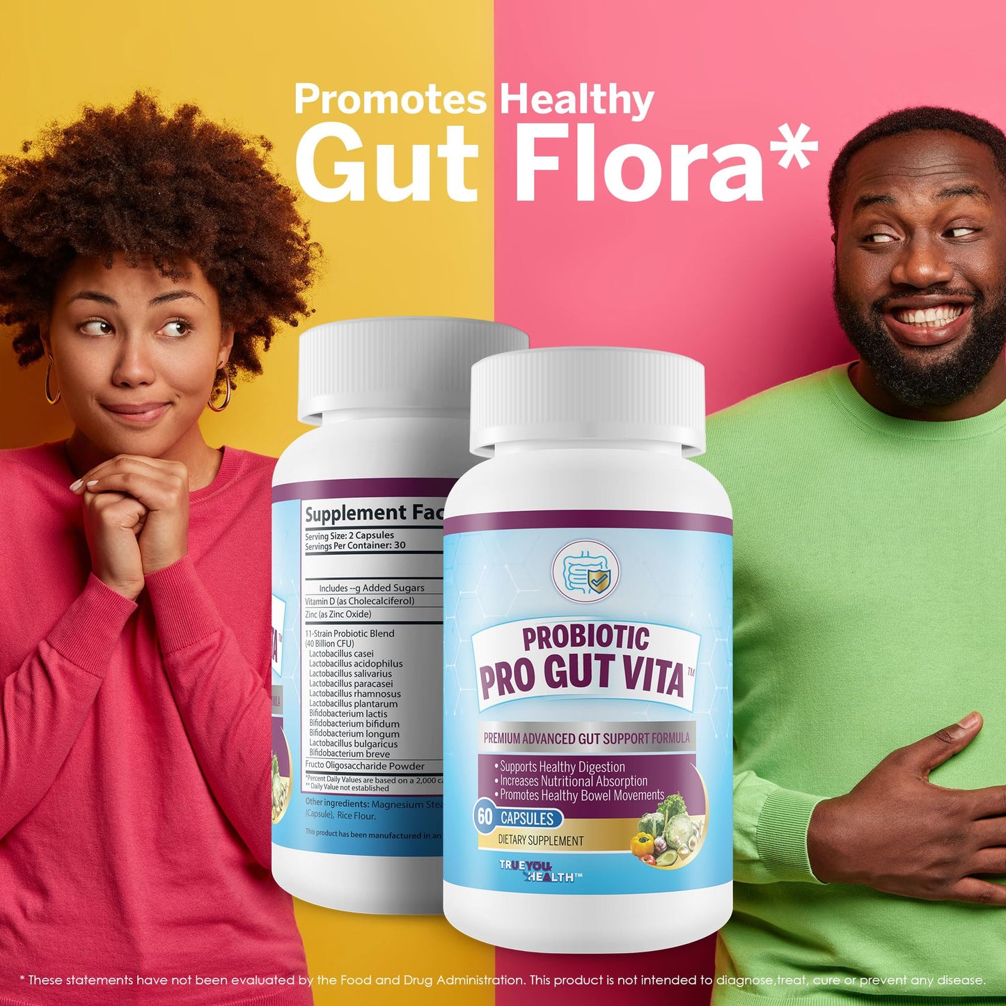 True You Health Probiotic Pro Gut Vita Capsule 60 Count