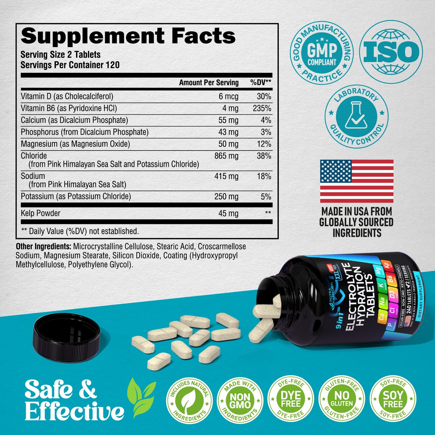 NUTRAHARMONY Electrolytes Tablets 240 Tablets
