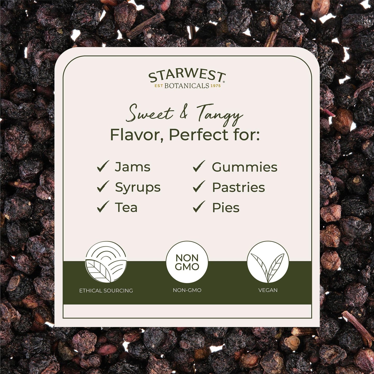 Starwest Botanicals Organic Elderberries Caplets, 32 Count