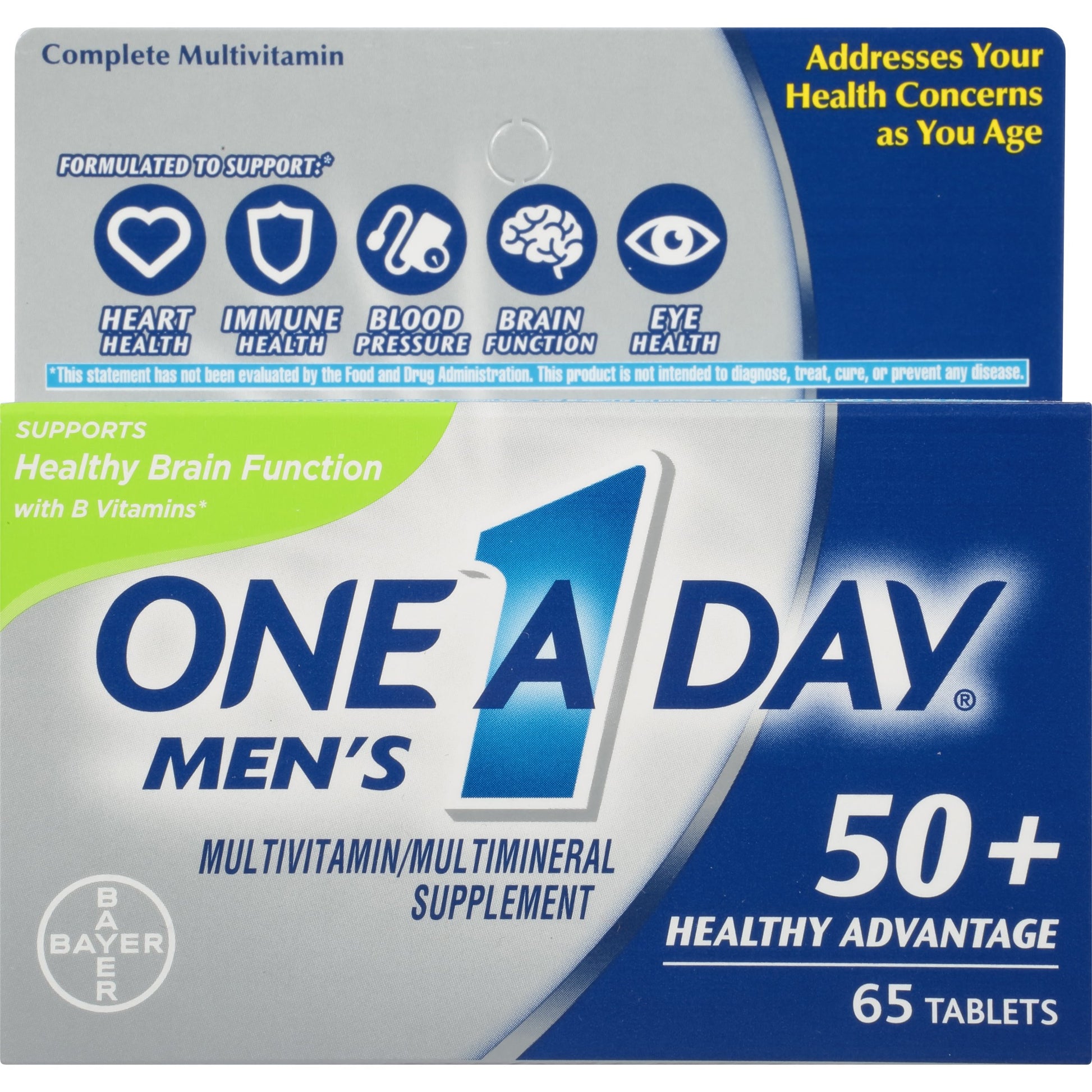 ONE A DAY Men's 50+ Healthy Advantage Multivitamin Tablets 65 Count
