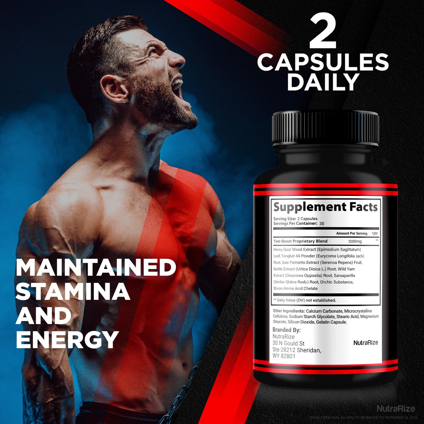 NutraRize EroXcel Male Capsules, 180 Capsules