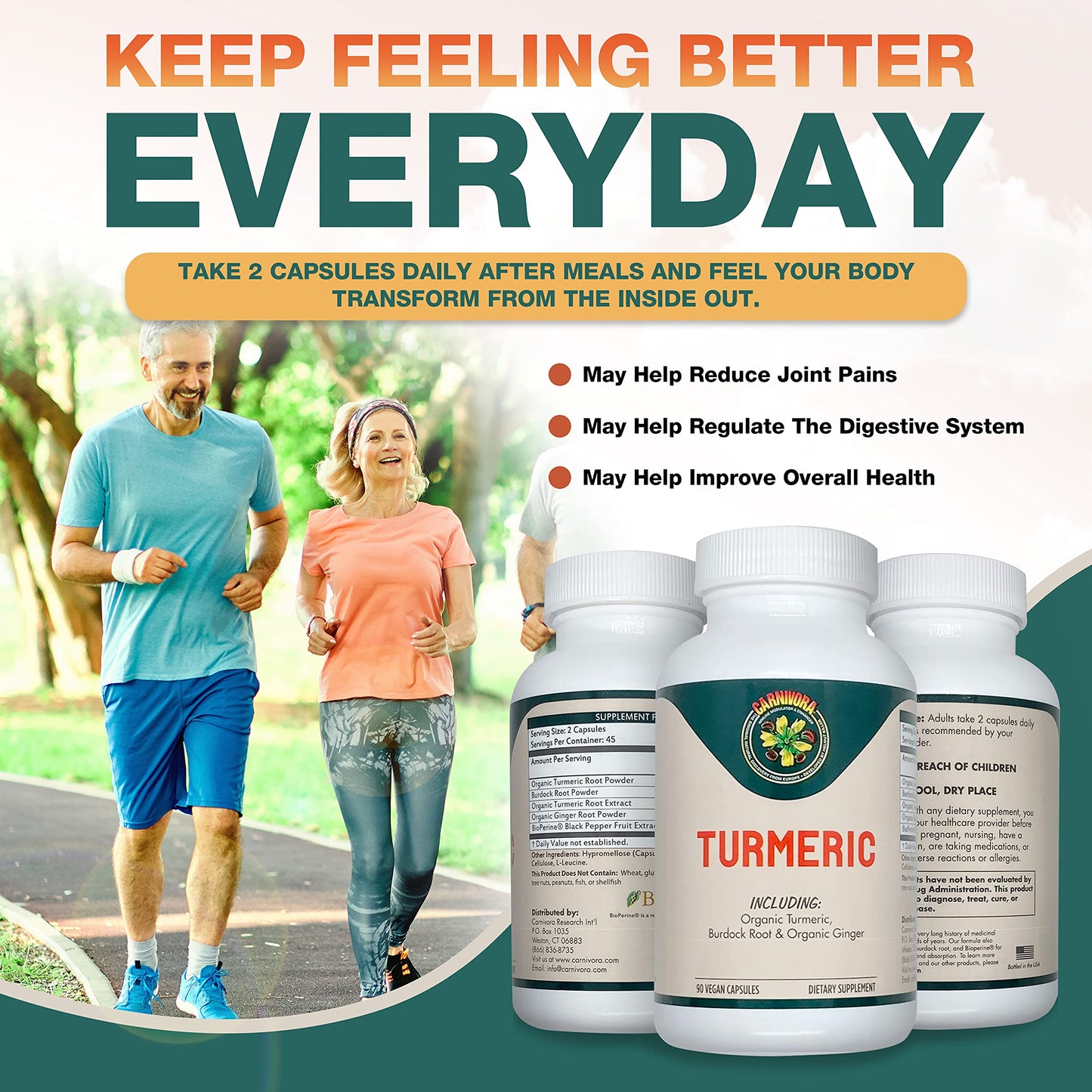 Carnivora Turmeric – Support for Joints and Digestive Health 90 Capsules
