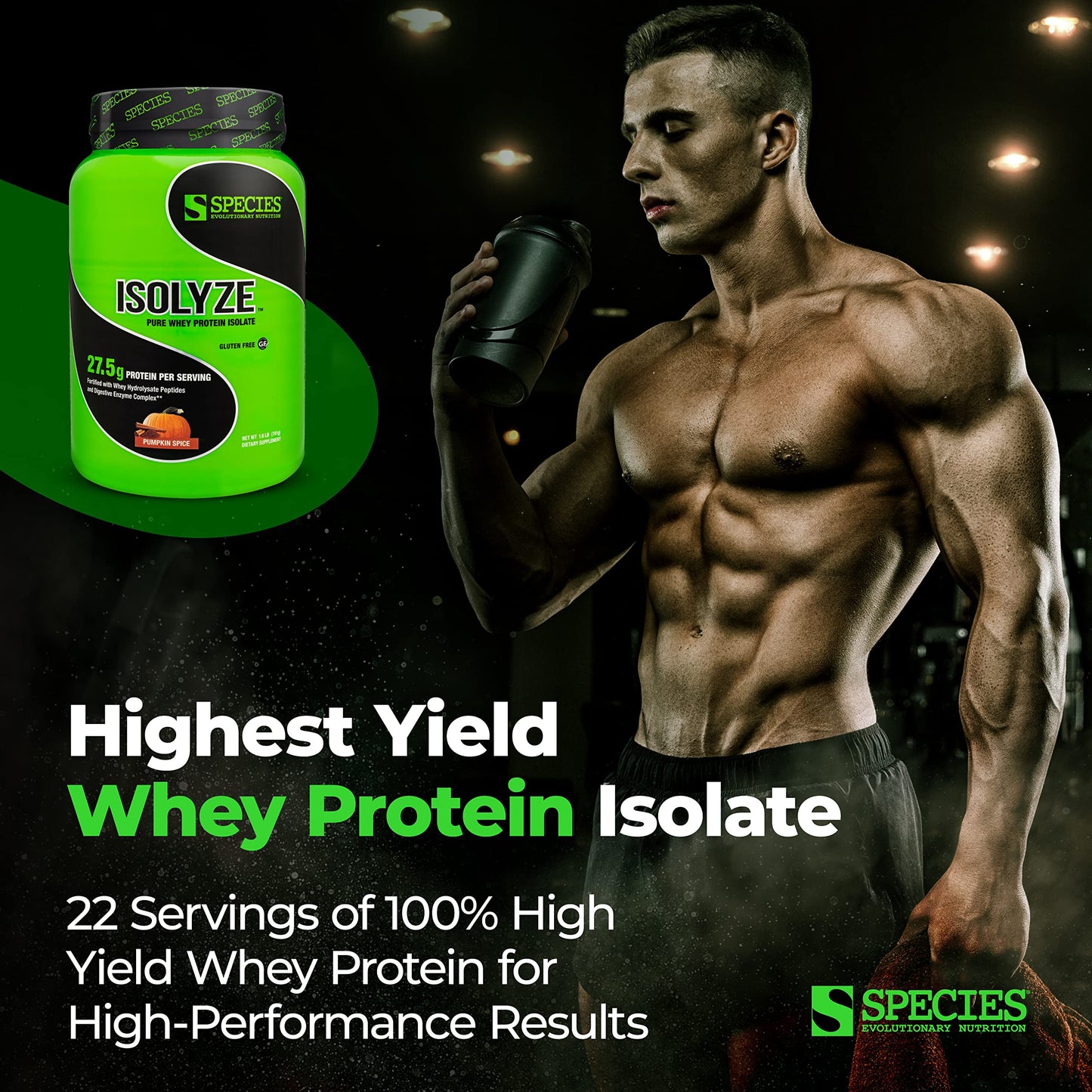 Species Nutrition Isolyze Whey Protein Powder 24.8 oz