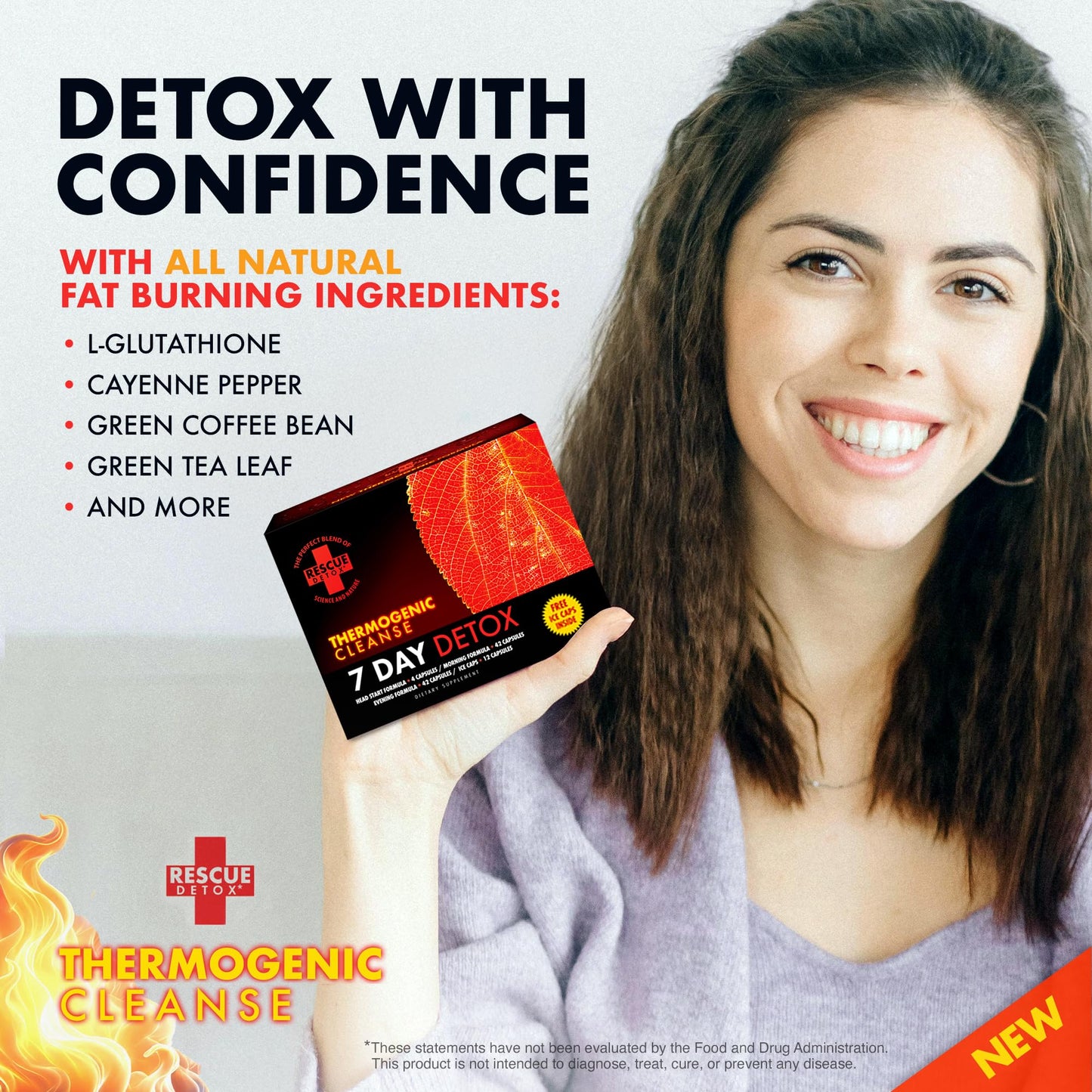 Rescue Detox 7 Day Thermogenic Permanent Detox Kit Capsules 1 Count